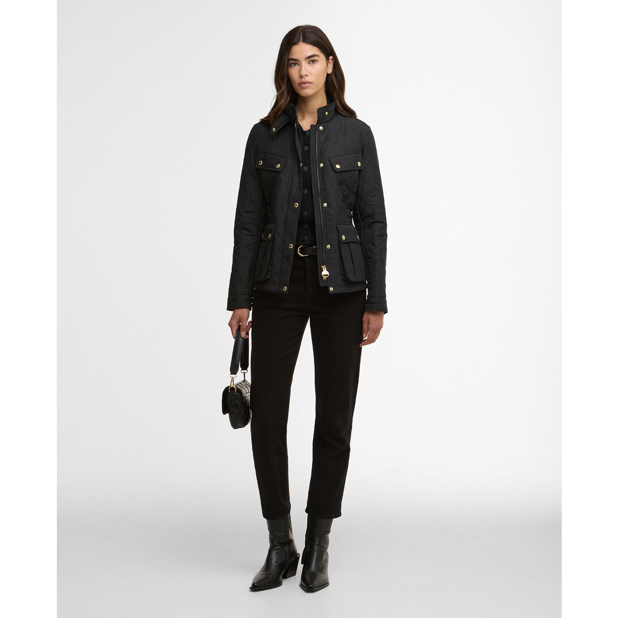 Product image 3 of 6 of Barbour International Women's Halsey Quilted Jacket - Black/Black