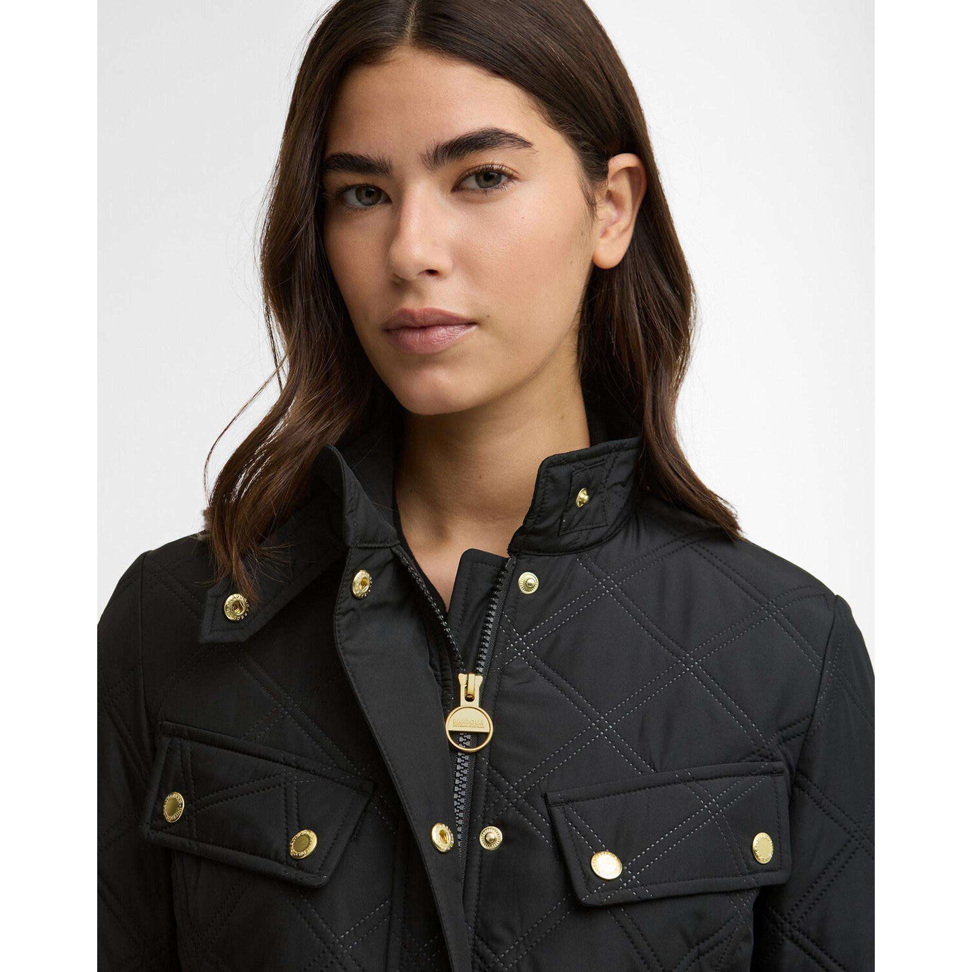 Product image 5 of 6 of Barbour International Women's Halsey Quilted Jacket - Black/Black
