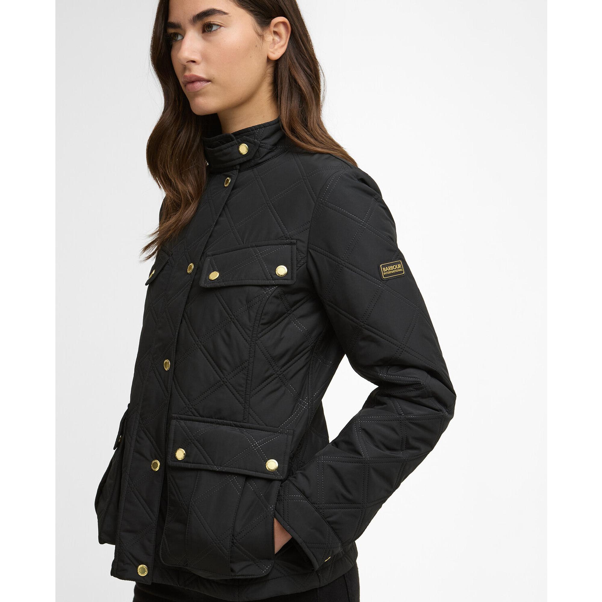 Product image 6 of 6 of Barbour International Women's Halsey Quilted Jacket - Black/Black