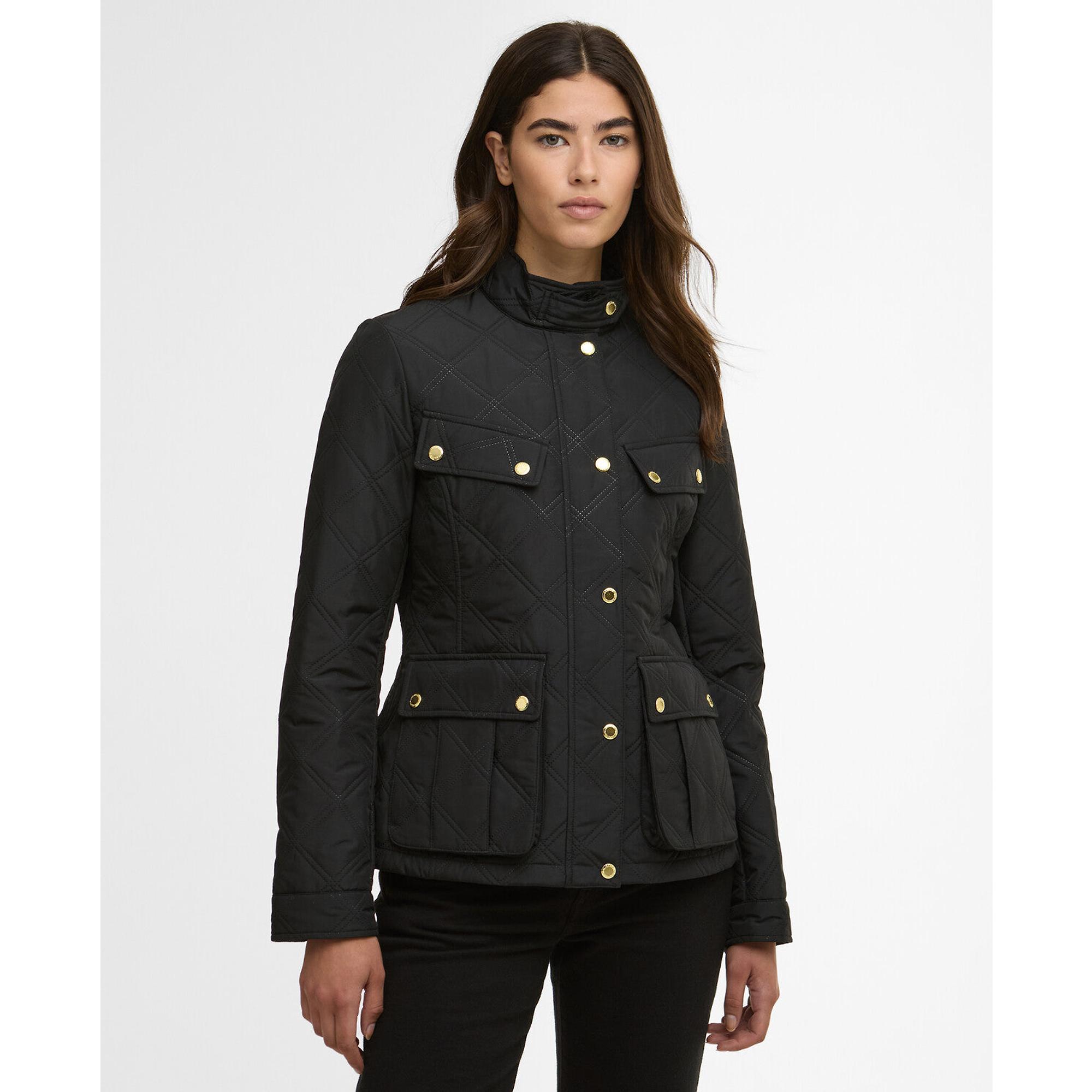 Product image 2 of 6 of Barbour International Women's Halsey Quilted Jacket - Black/Black