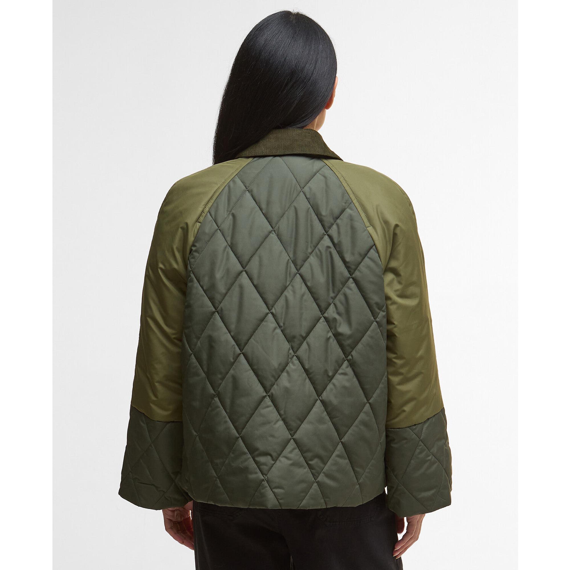 Product image 4 of 7 of Barbour Women's Martha Quilted Jacket - Olive/Dark Moss/Ancient Tartan