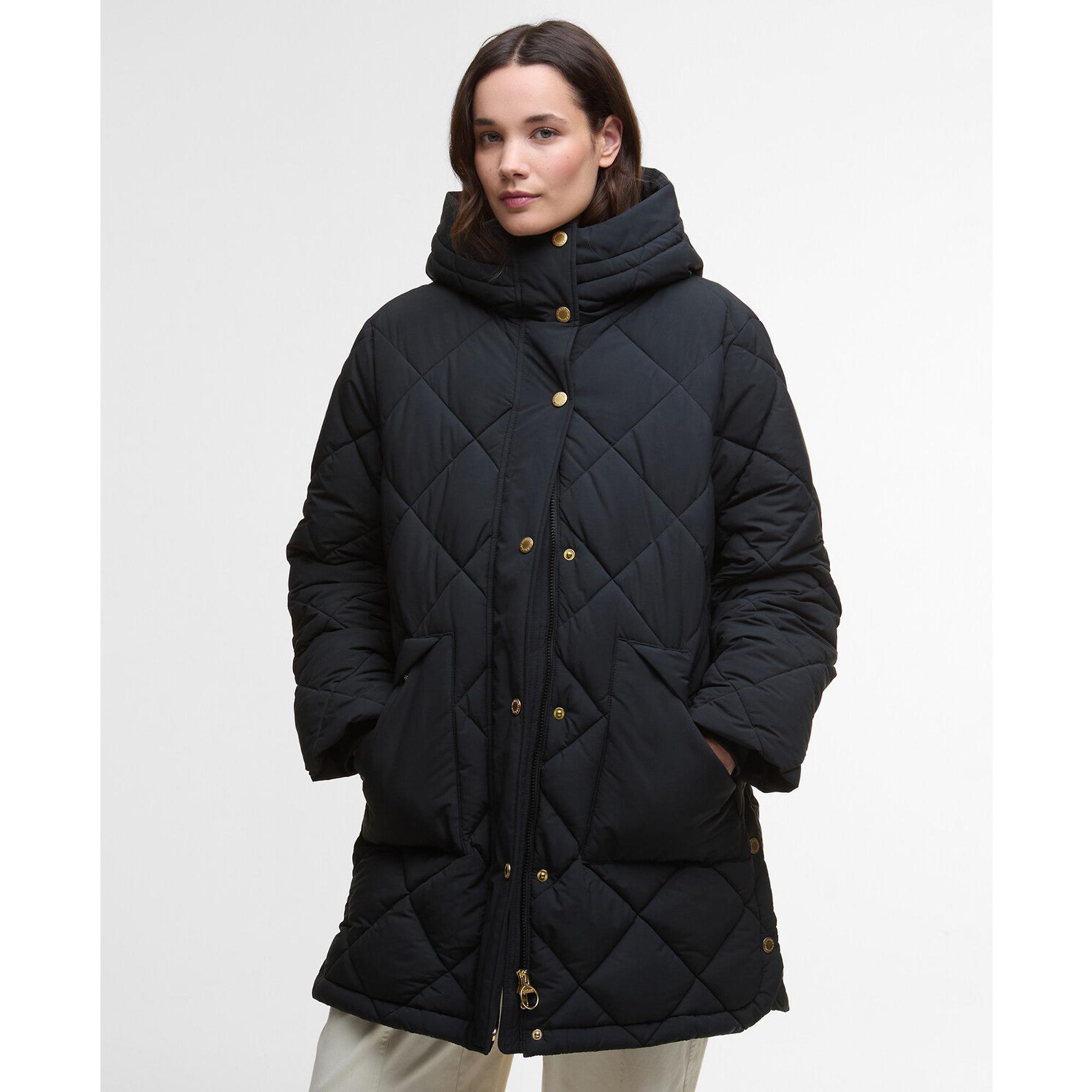Product image 2 of 7 of Barbour Women's Kailyn Puffer Jacket - Black/Classic Tartan