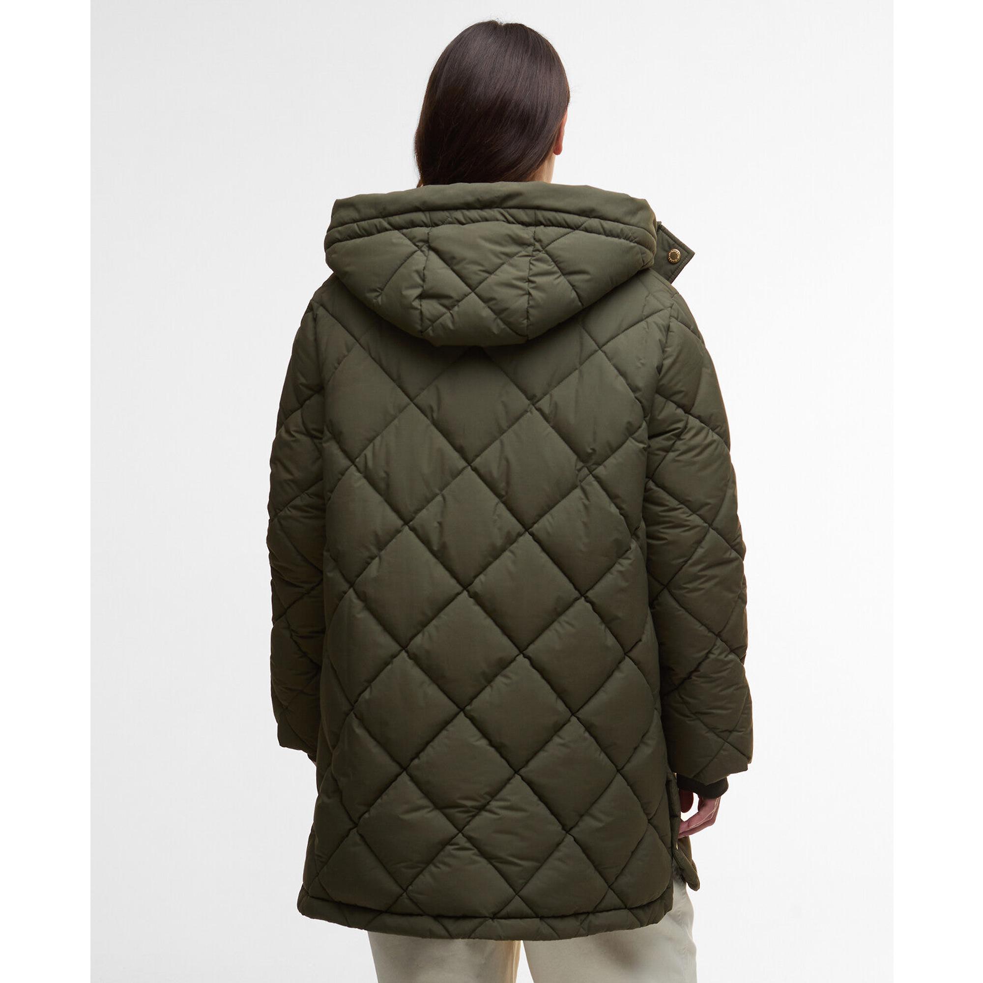 Product image 4 of 7 of Barbour Women's Kailyn Puffer Jacket - Olive/Ancient Tartan