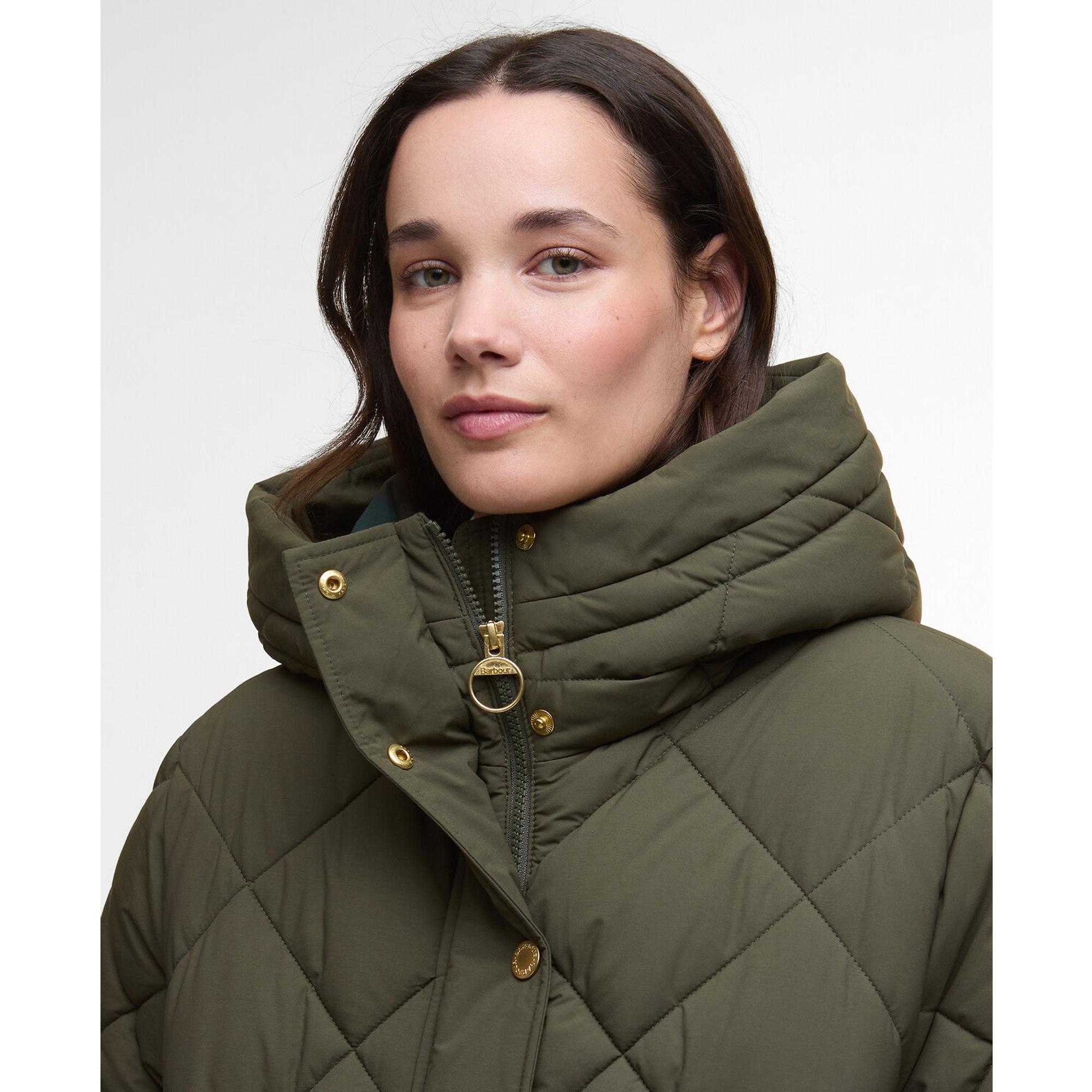 Product image 5 of 7 of Barbour Women's Kailyn Puffer Jacket - Olive/Ancient Tartan