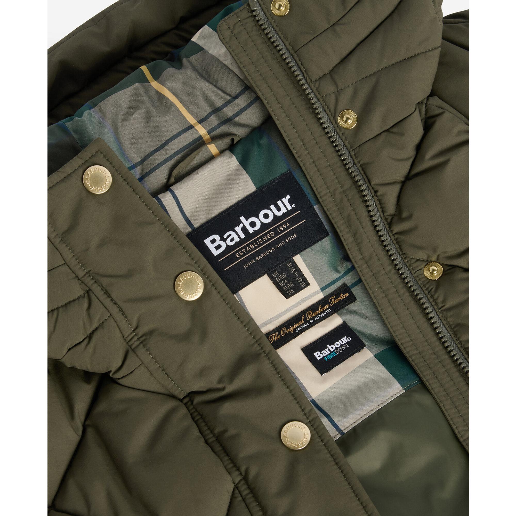 Product image 7 of 7 of Barbour Women's Kailyn Puffer Jacket - Olive/Ancient Tartan