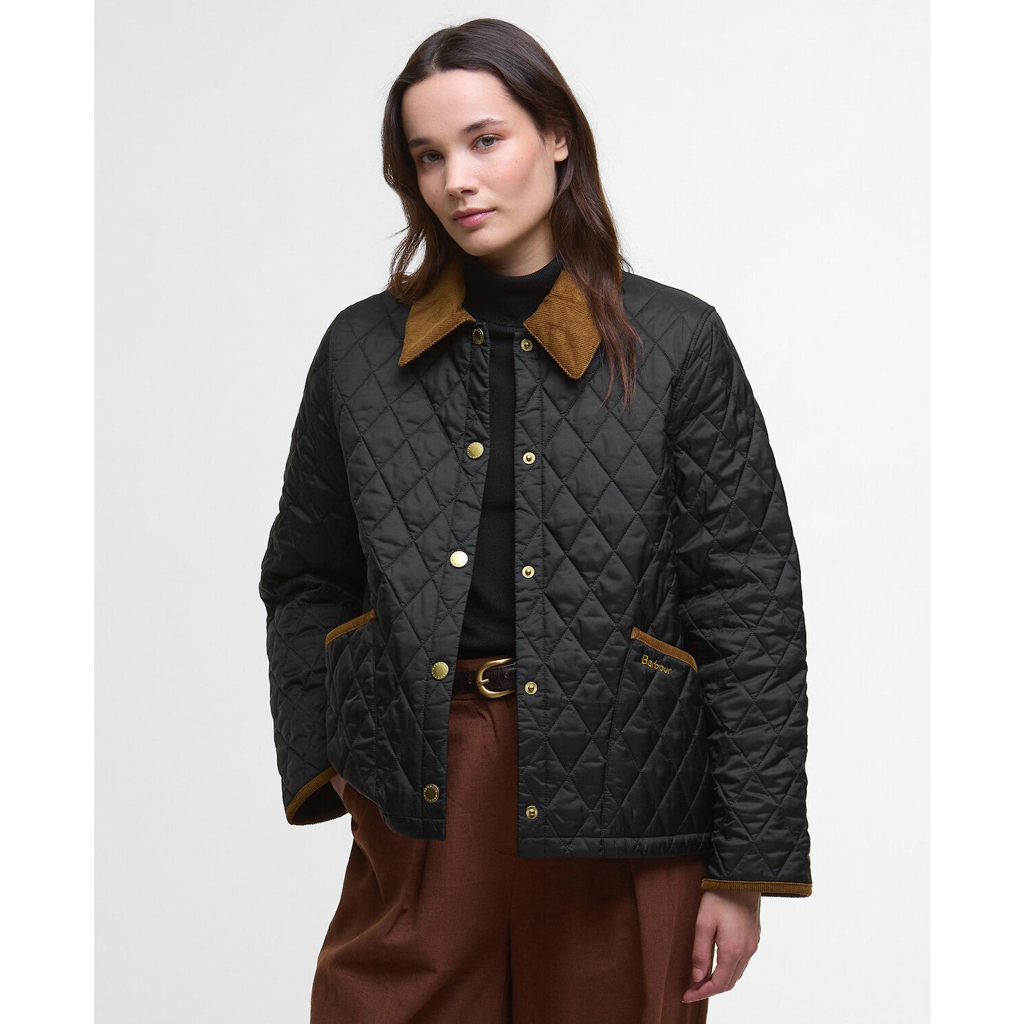 Product image 2 of 7 of Barbour Women's Icons Cropped Liddesdale Quilted Jacket - Black/Classic