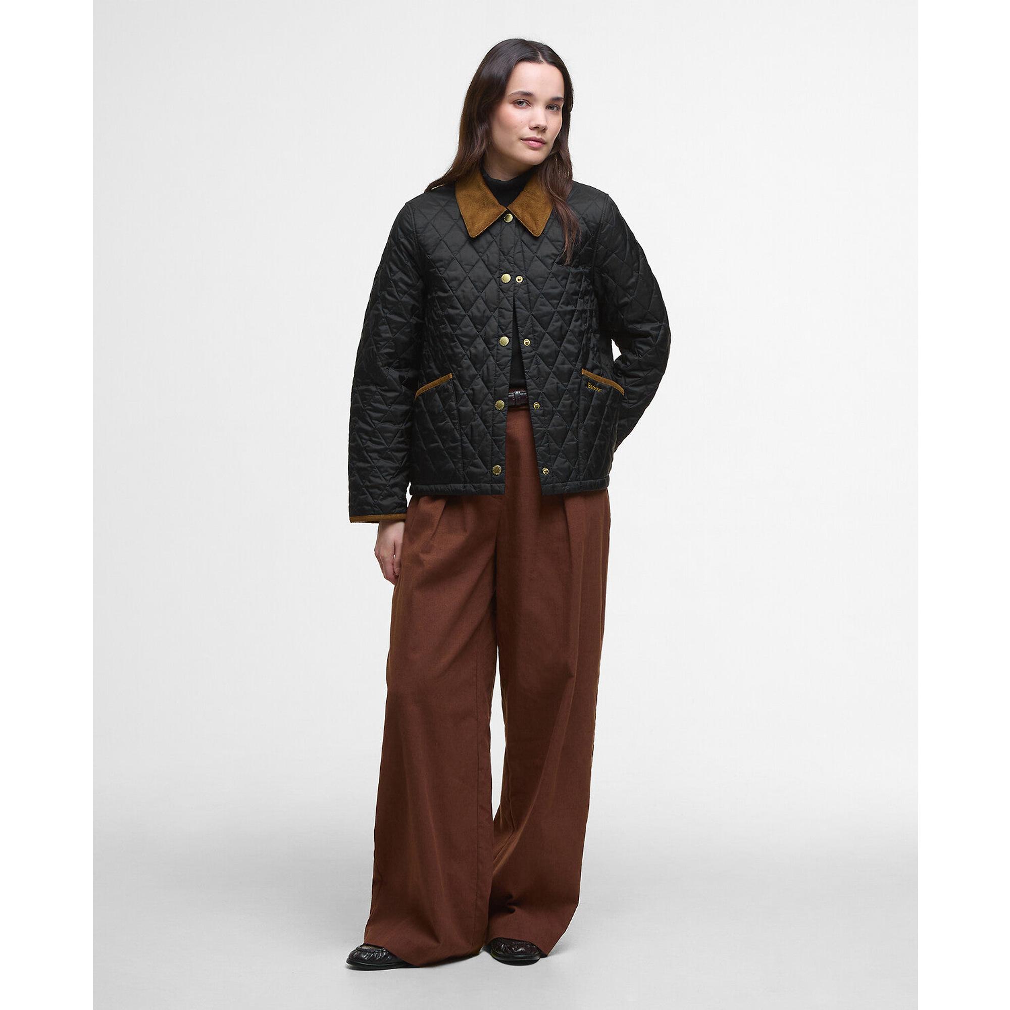 Product image 3 of 7 of Barbour Women's Icons Cropped Liddesdale Quilted Jacket - Black/Classic