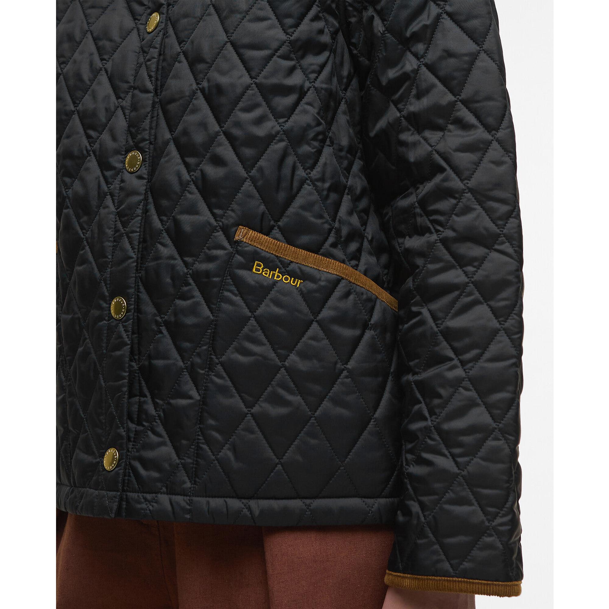 Product image 6 of 7 of Barbour Women's Icons Cropped Liddesdale Quilted Jacket - Black/Classic