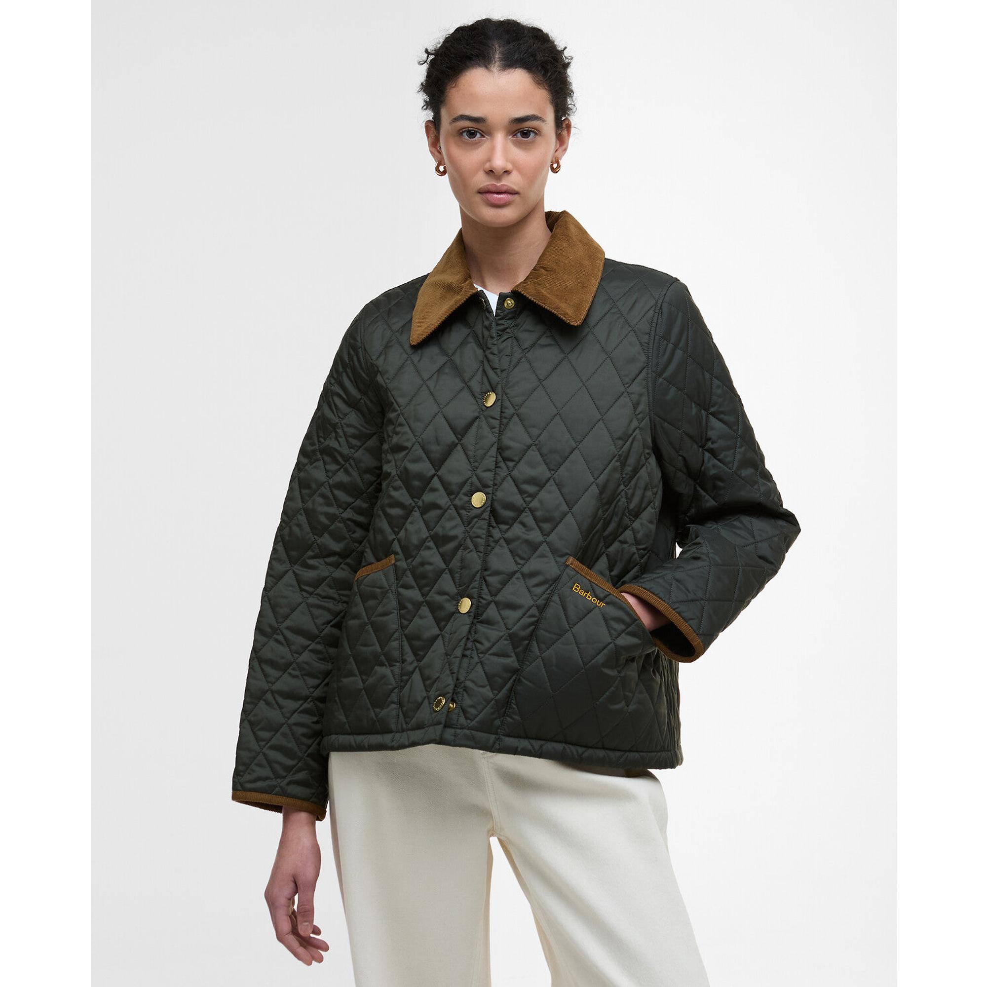 Product image 2 of 7 of Barbour Women's Icons Cropped Liddesdale Quilted Jacket - Sage/Ancient