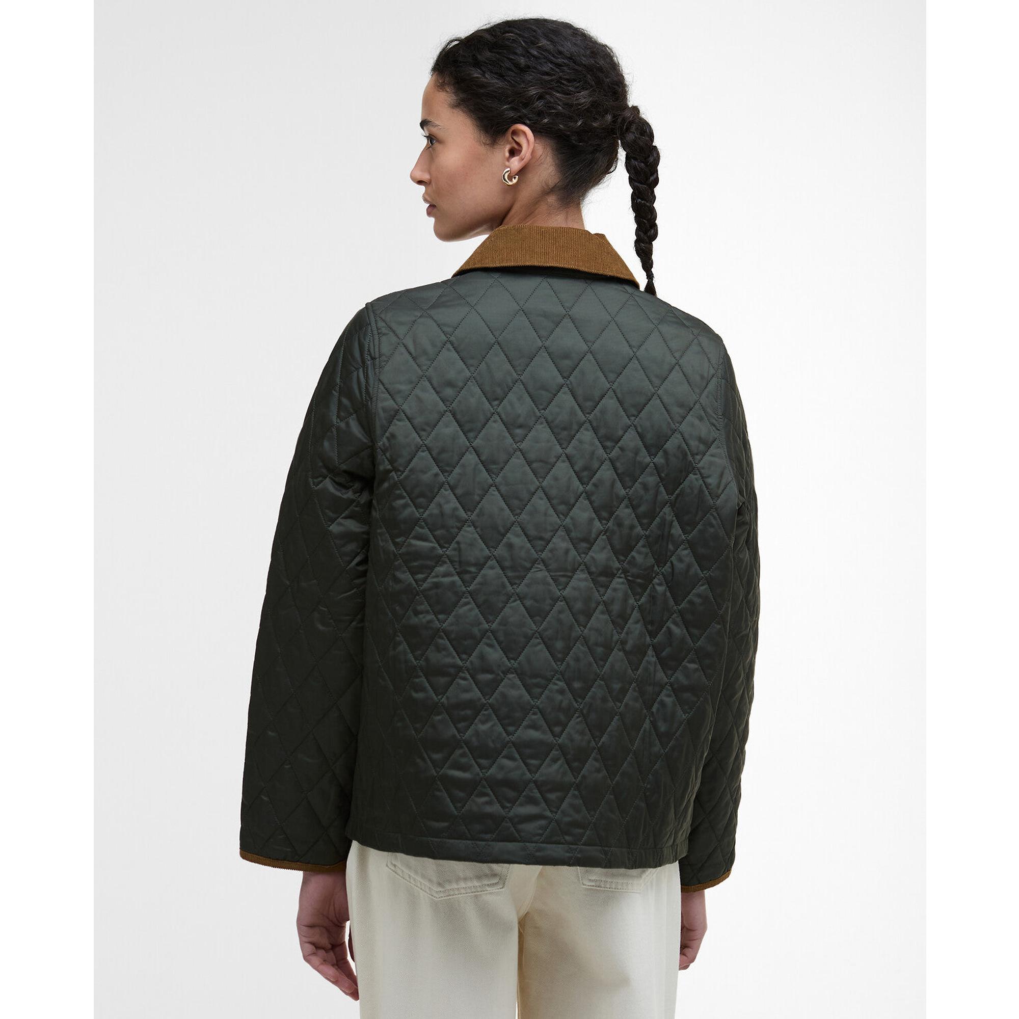 Product image 4 of 7 of Barbour Women's Icons Cropped Liddesdale Quilted Jacket - Sage/Ancient