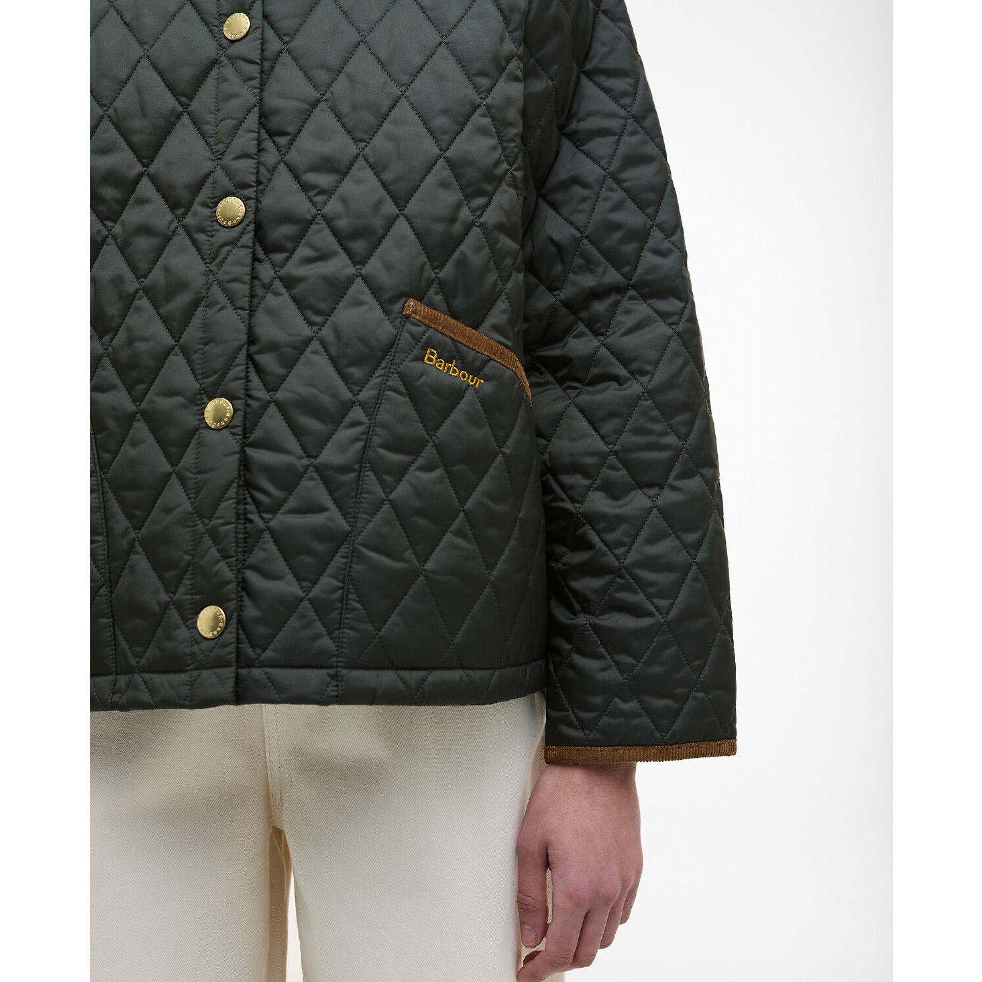 Product image 6 of 7 of Barbour Women's Icons Cropped Liddesdale Quilted Jacket - Sage/Ancient