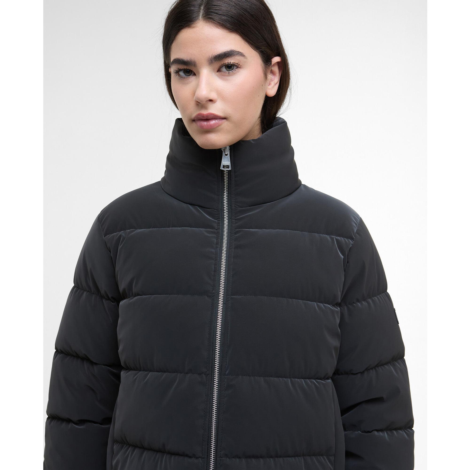 Product image 6 of 7 of Barbour International Women's Hudson Velvet Puffer Jacket - Black