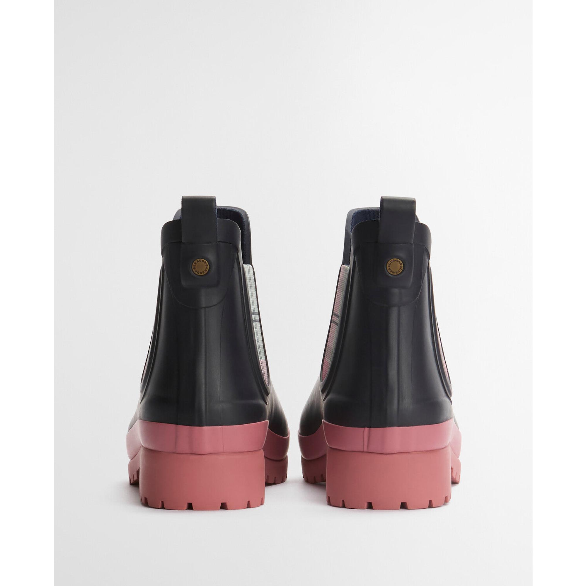 Product image 3 of 11 of Barbour Women's Mallow Chelsea Welly - Navy/Cherry Blossom