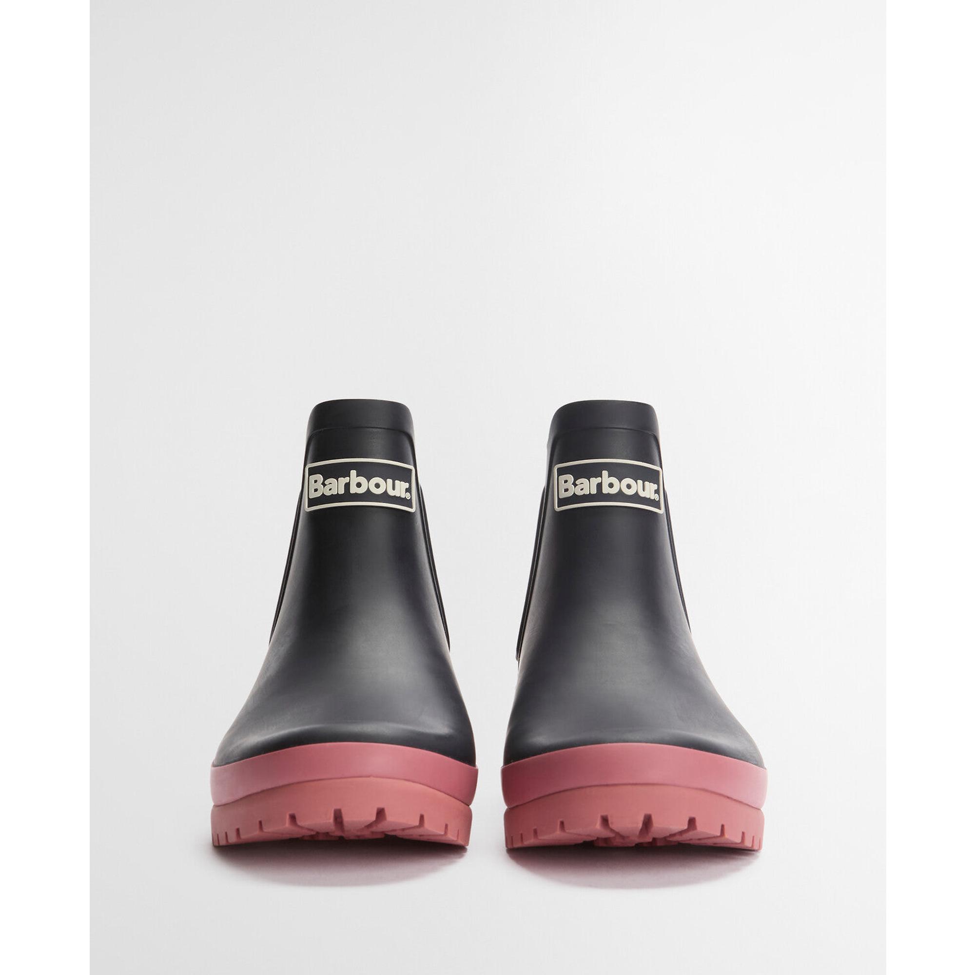 Product image 4 of 11 of Barbour Women's Mallow Chelsea Welly - Navy/Cherry Blossom