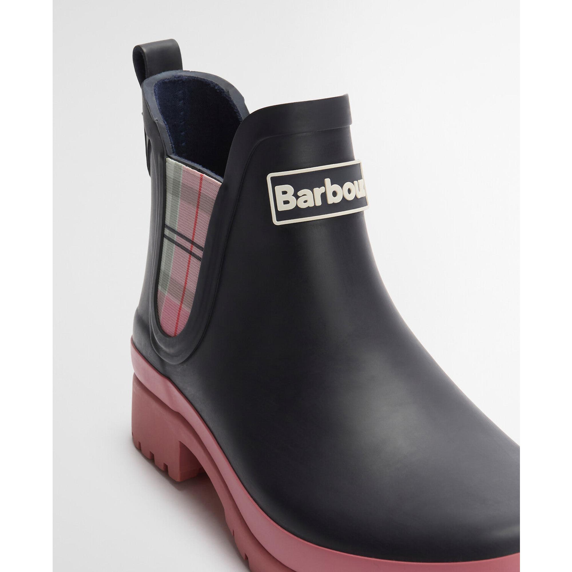 Product image 5 of 11 of Barbour Women's Mallow Chelsea Welly - Navy/Cherry Blossom