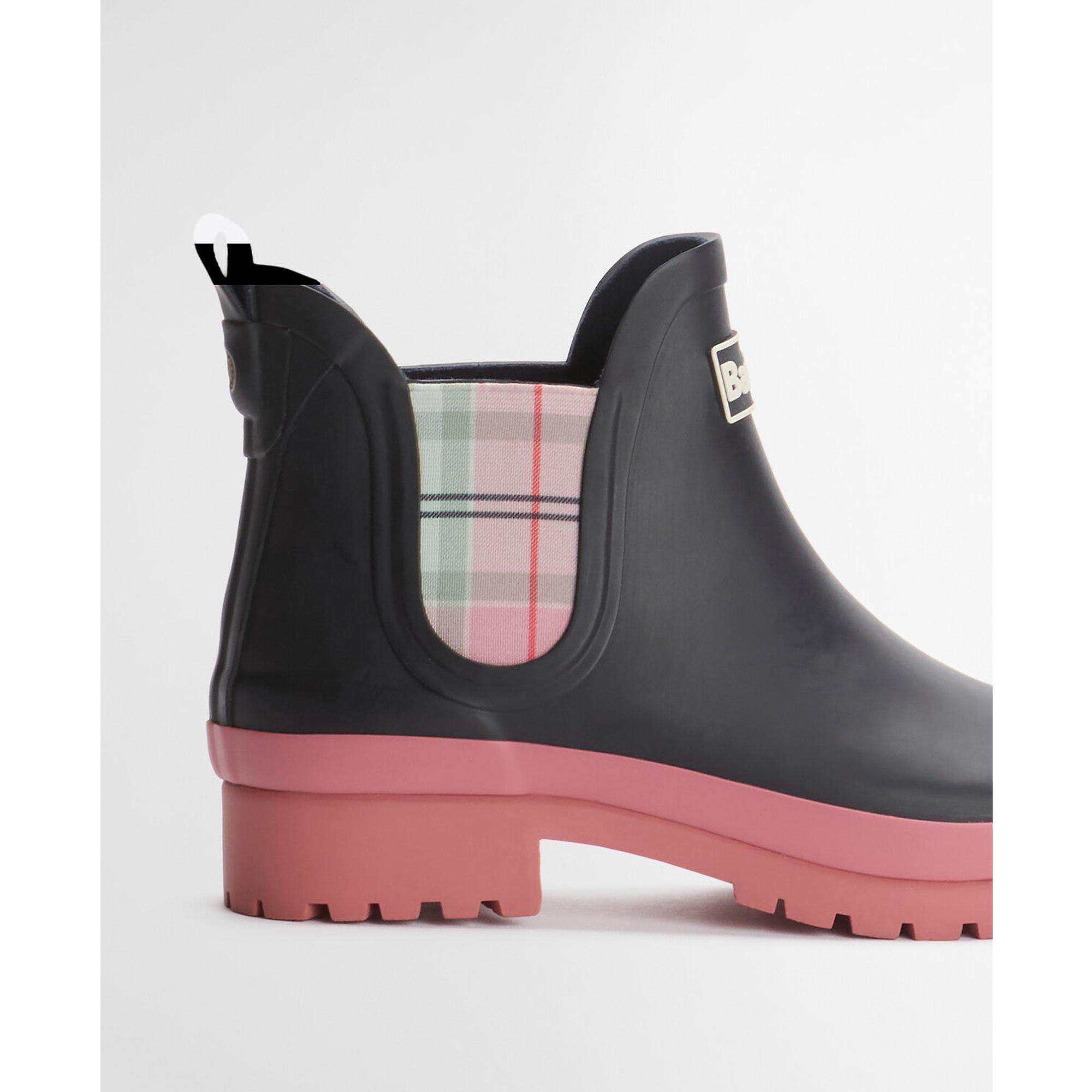 Product image 7 of 11 of Barbour Women's Mallow Chelsea Welly - Navy/Cherry Blossom