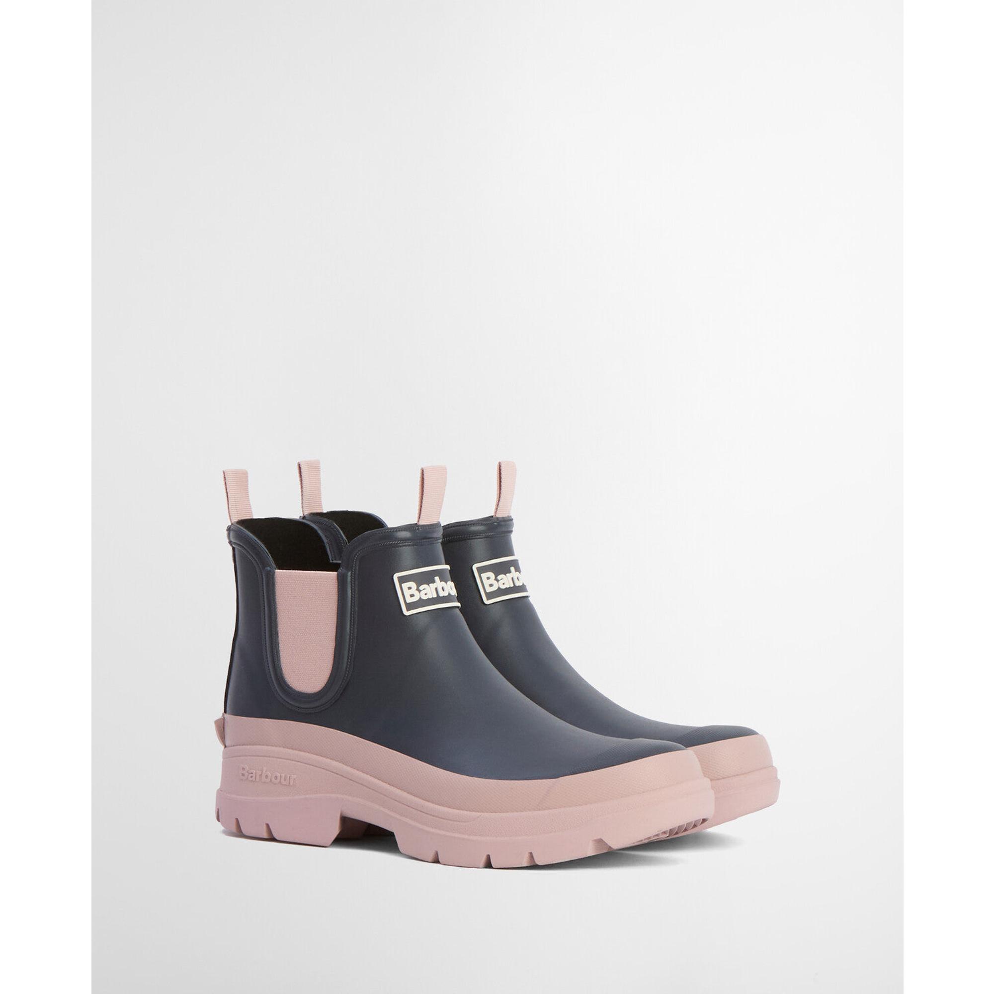 Product image 13 of 13 of Barbour Women's Nimbus Chelsea Wellington Boots - Dusky Grey/Gardenia Pink