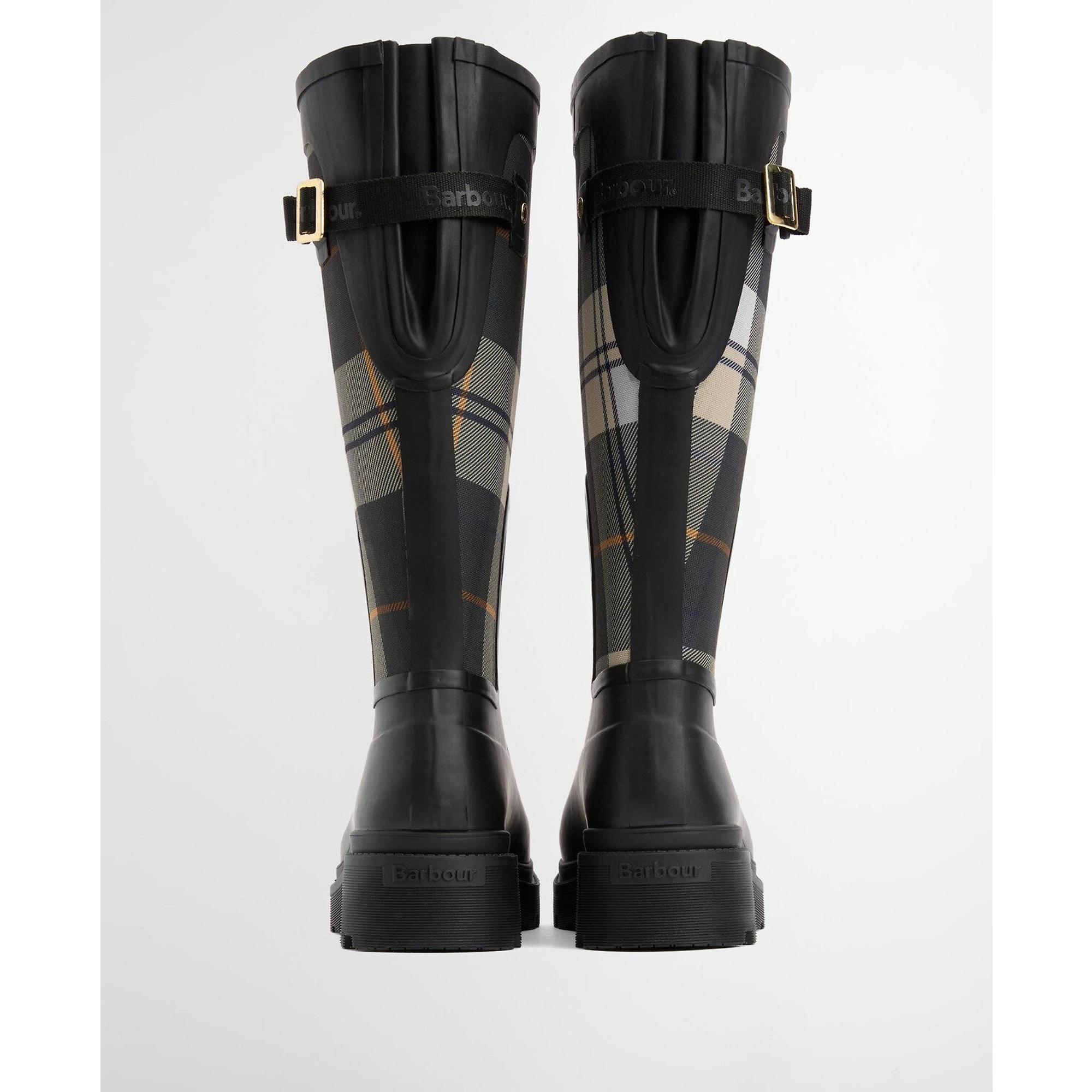 Product image 3 of 10 of Barbour Women's Dena Tall Wellington Boots - Black/Ancient Tartan