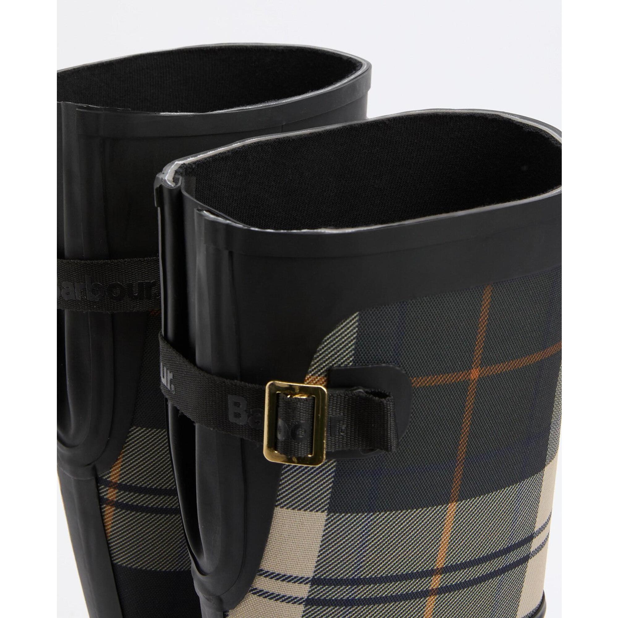 Product image 7 of 10 of Barbour Women's Dena Tall Wellington Boots - Black/Ancient Tartan
