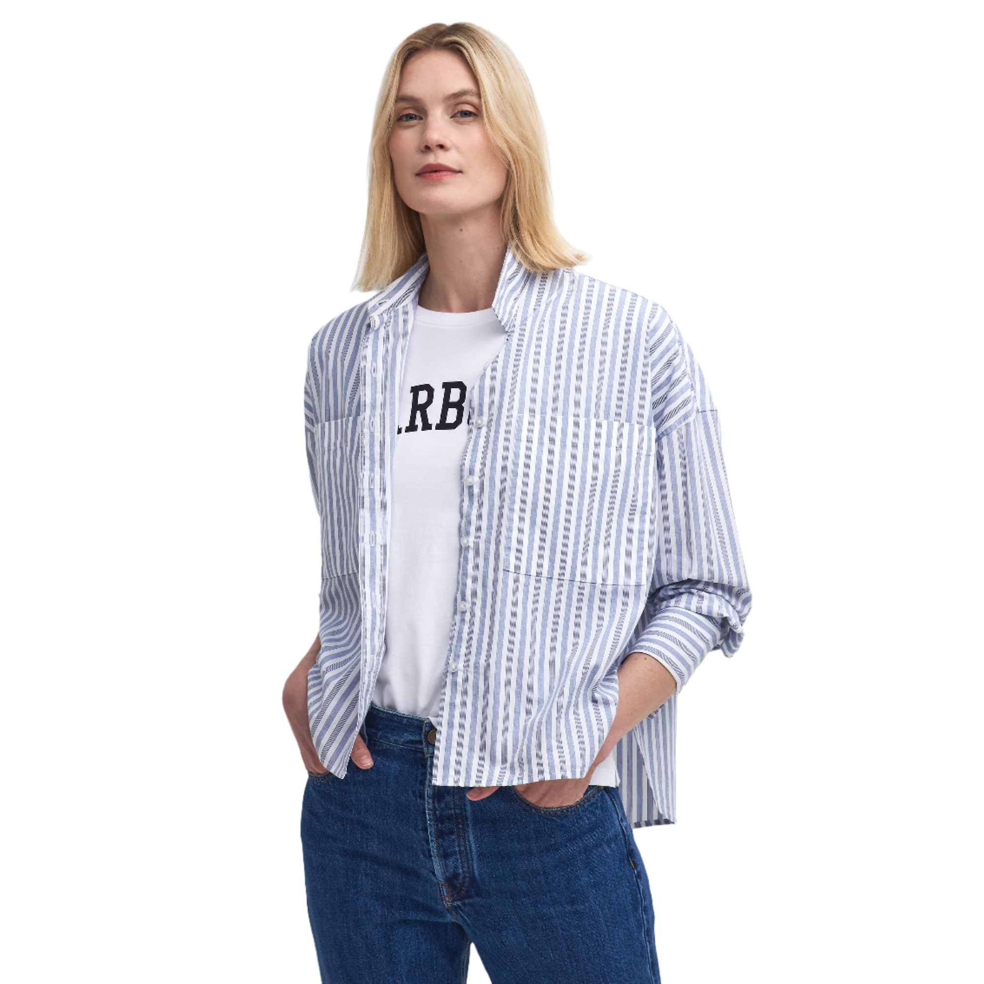 Product image 3 of 7 of Barbour Women's Violetta Striped Shirt - Chambray