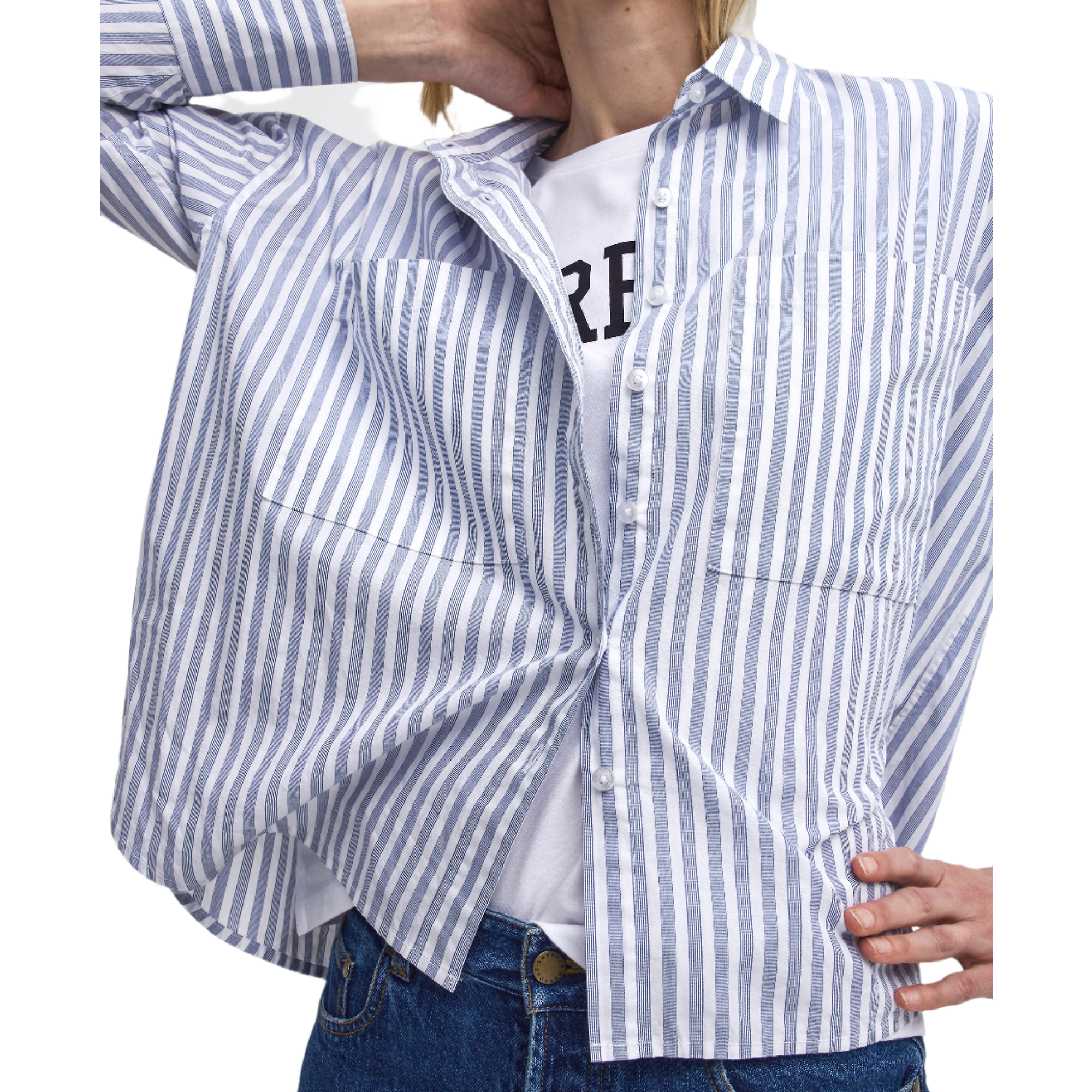 Product image 6 of 7 of Barbour Women's Violetta Striped Shirt - Chambray