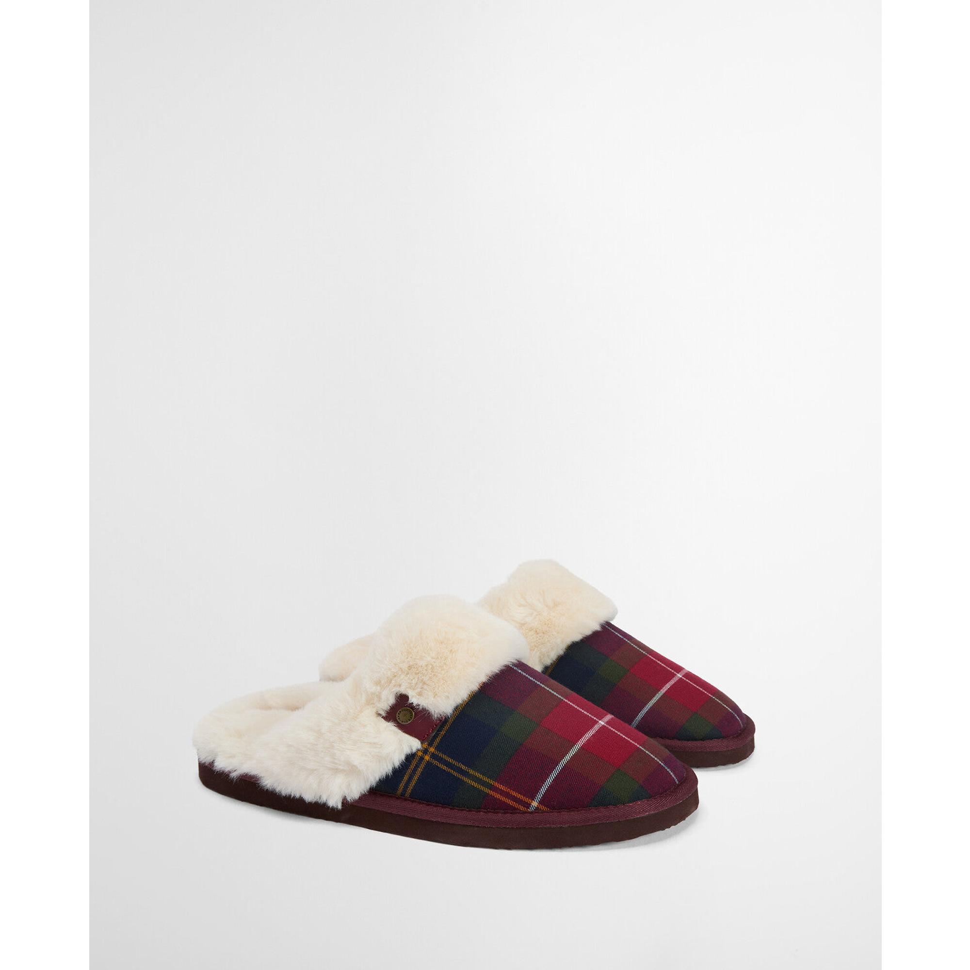Product image 4 of 9 of Barbour Women's Claudia Tartan Mule Slippers - Winterberry Tartan