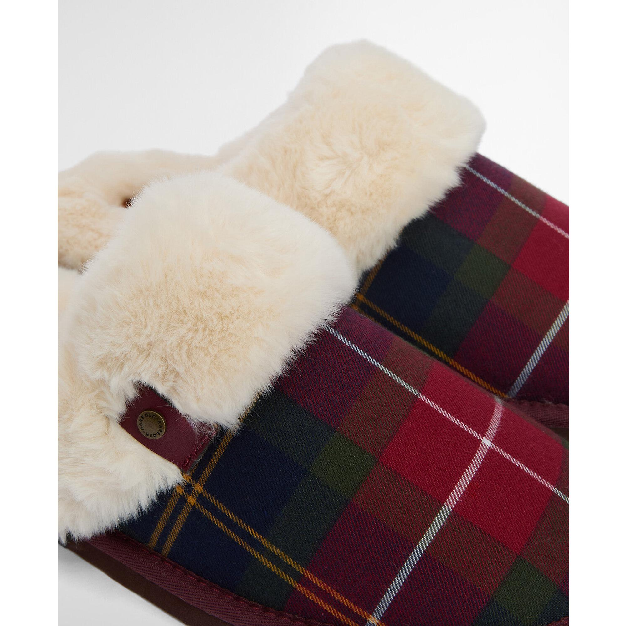 Product image 6 of 9 of Barbour Women's Claudia Tartan Mule Slippers - Winterberry Tartan