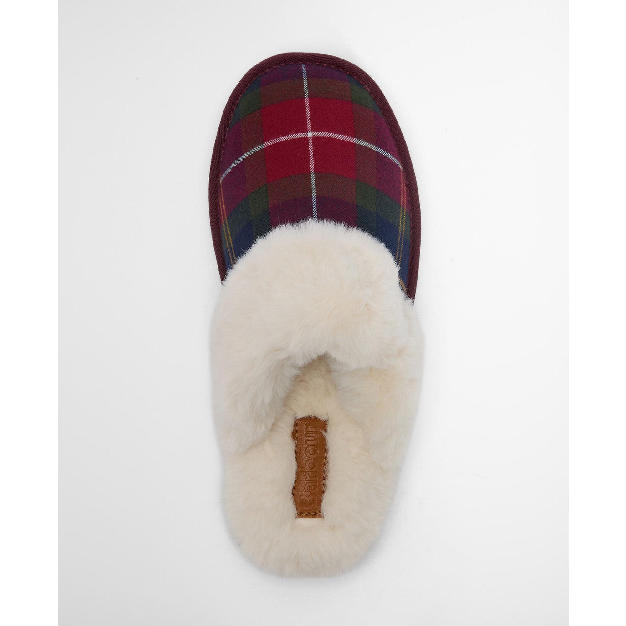 Product image 8 of 9 of Barbour Women's Claudia Tartan Mule Slippers - Winterberry Tartan