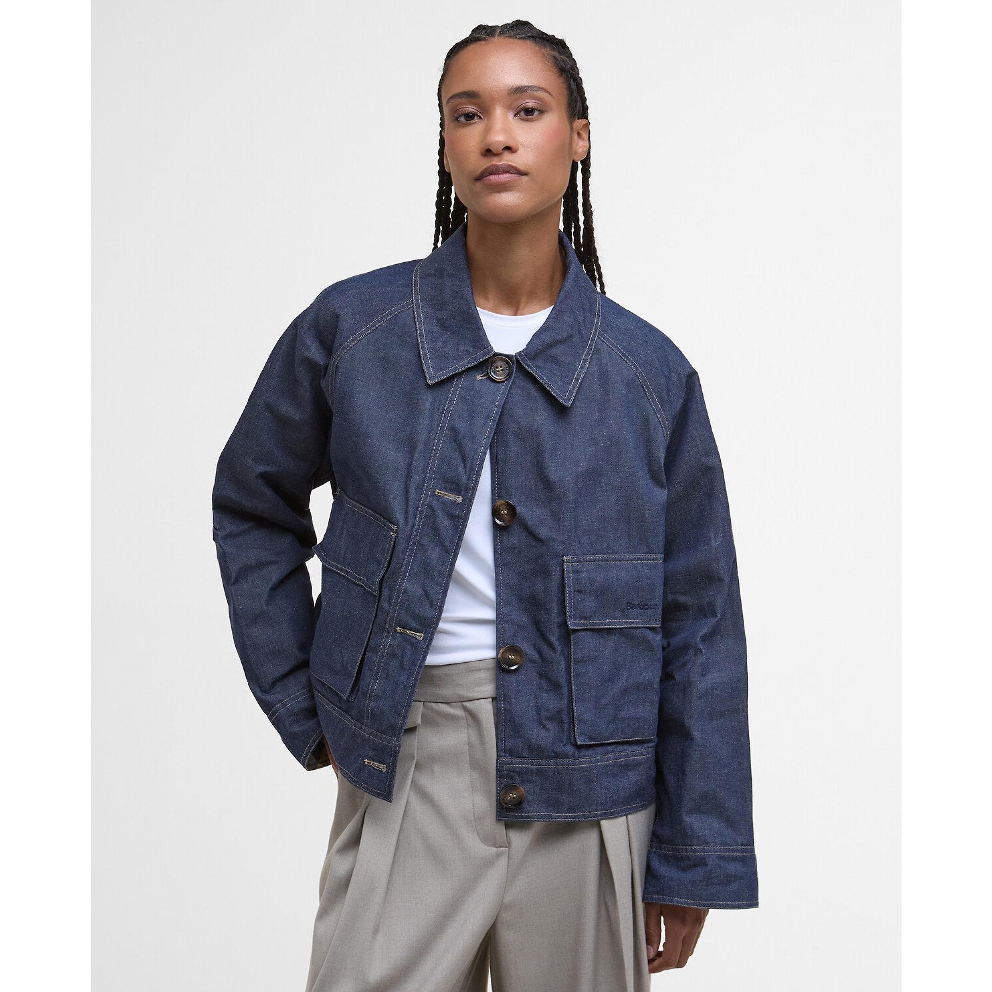 Product image 2 of 9 of Barbour Women's Demi Showerproof Jacket - Indigo/Hessian Tartan