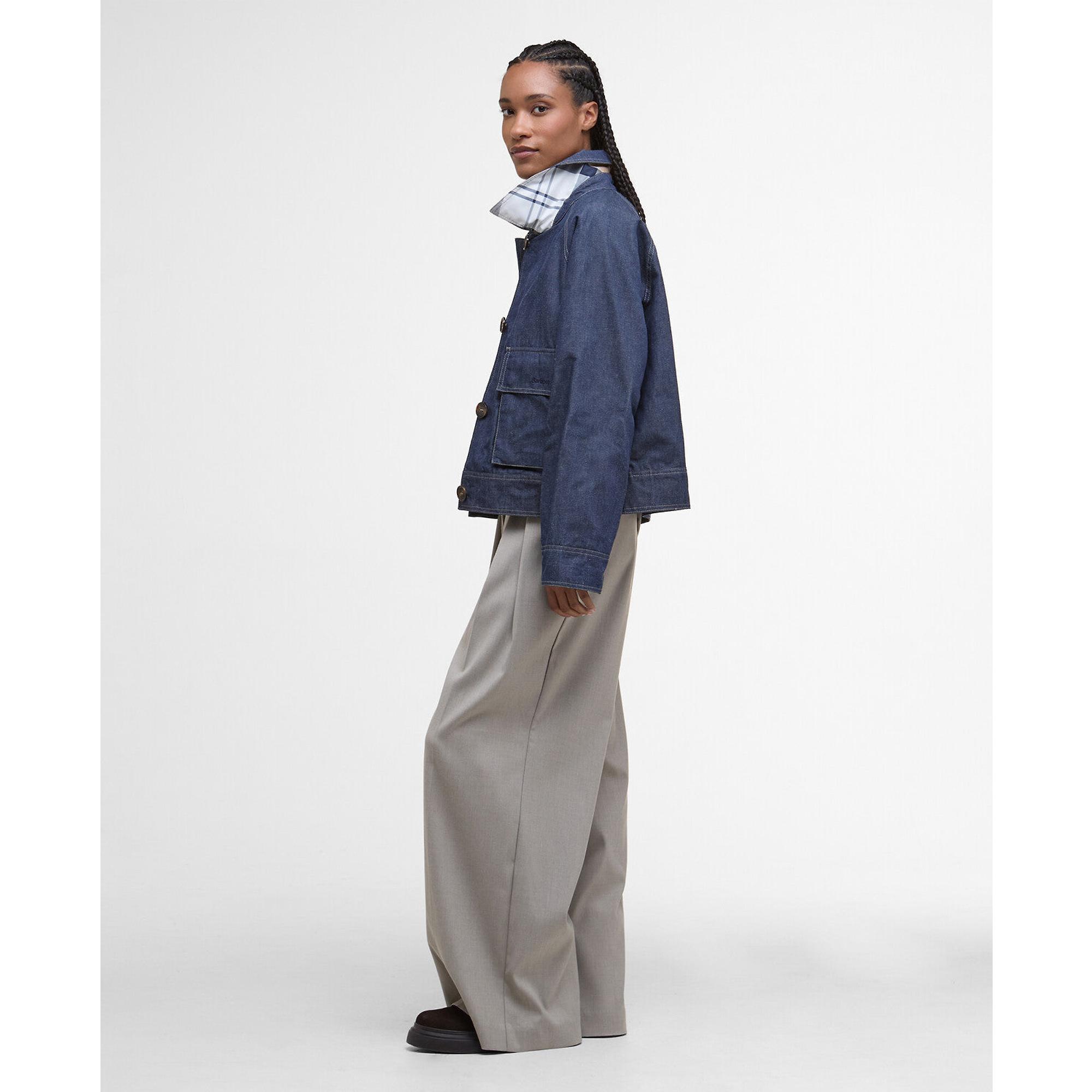 Product image 3 of 9 of Barbour Women's Demi Showerproof Jacket - Indigo/Hessian Tartan