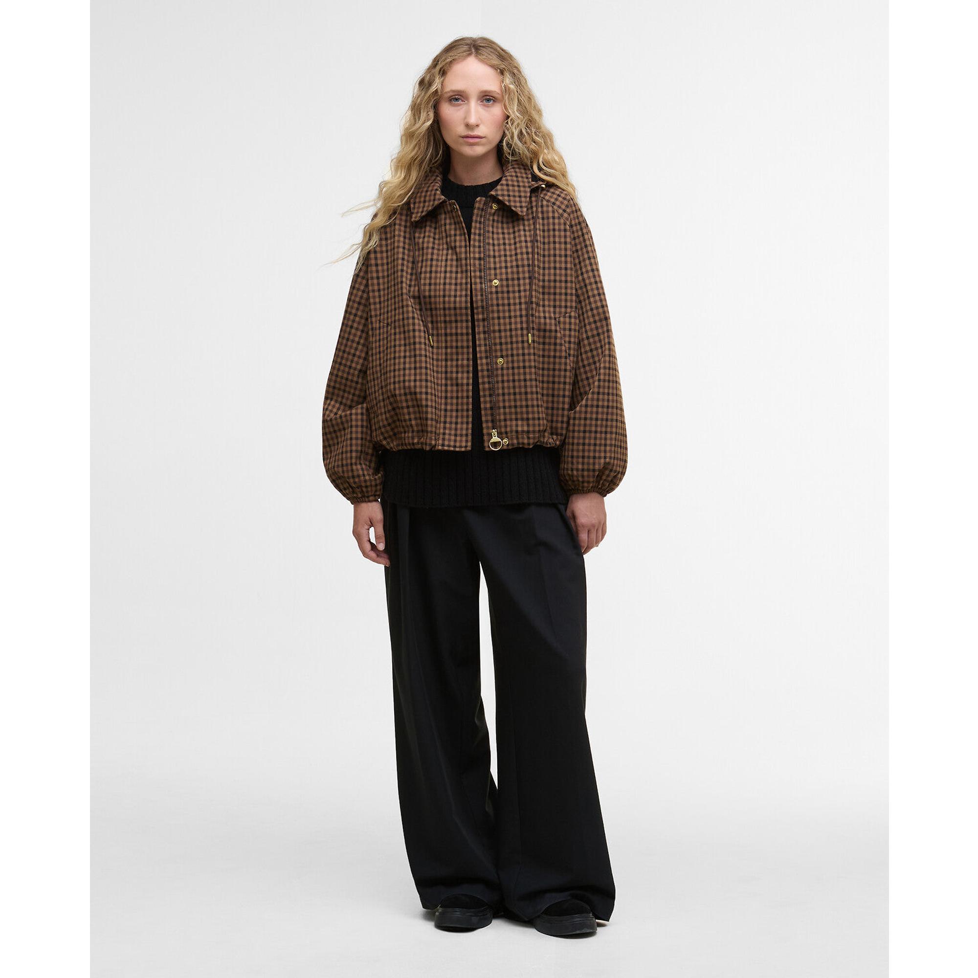 Product image 2 of 8 of Barbour Women's Audrey Showerproof Jacket - Vicuna Gingham Check