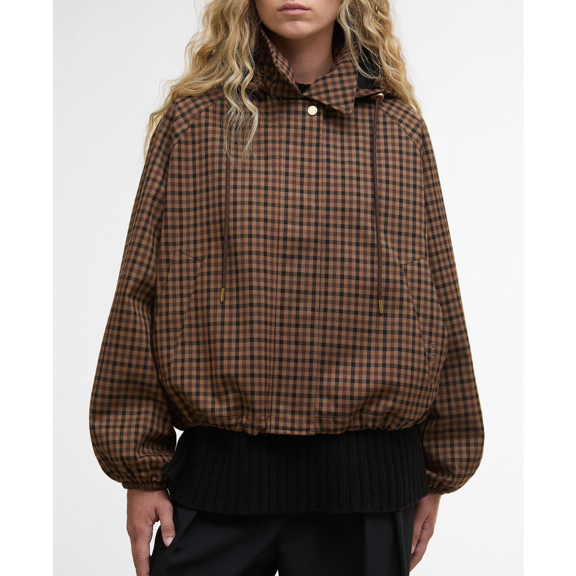 Product image 6 of 8 of Barbour Women's Audrey Showerproof Jacket - Vicuna Gingham Check