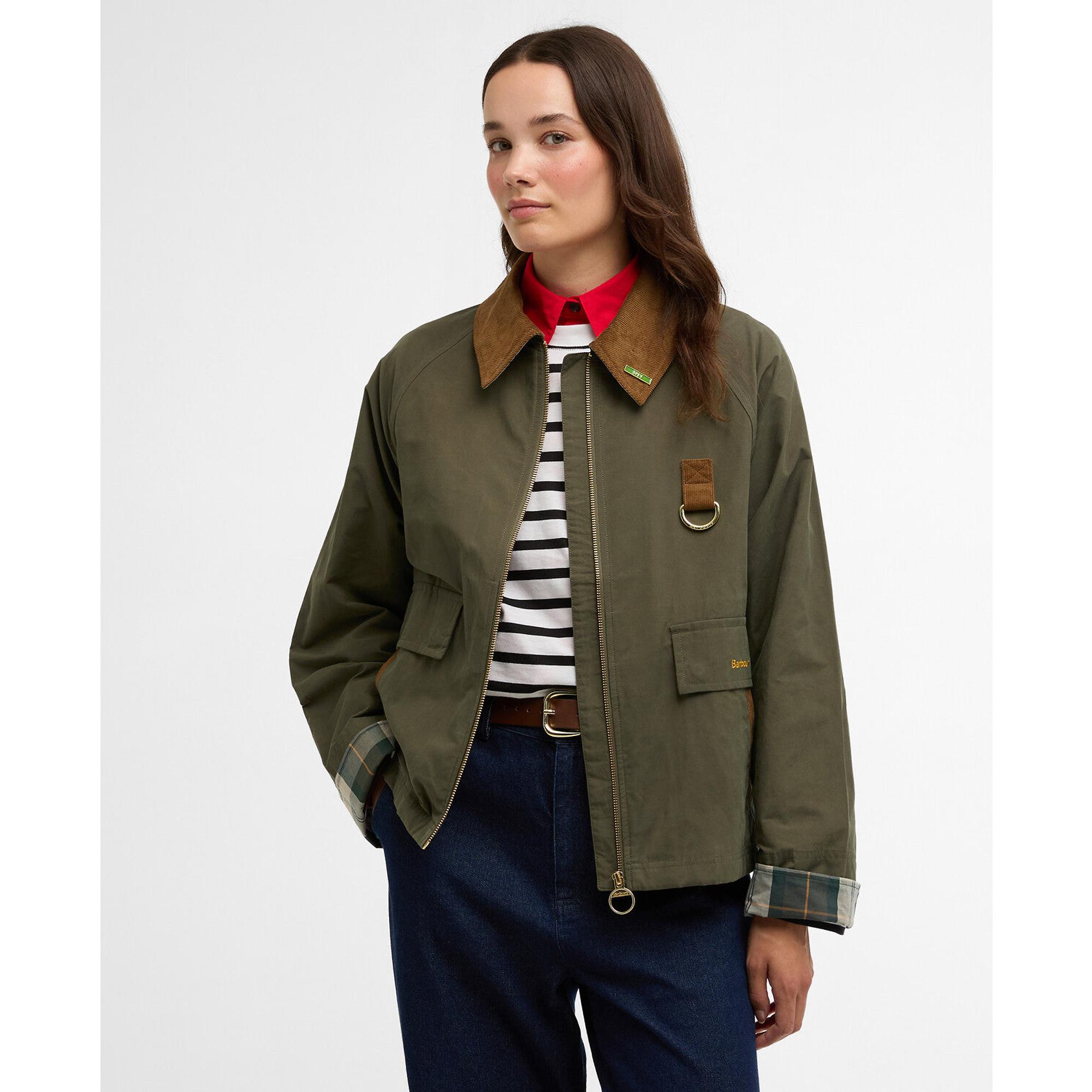 Product image 2 of 6 of Barbour Women's Icons Spey Showerproof Jacket - Ivy Green/Ancient