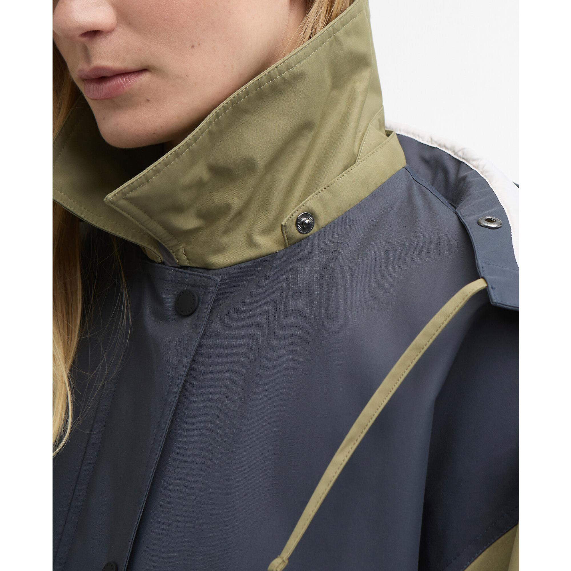 Product image 6 of 8 of Barbour Women's Blearigg Showerproof Jacket - Dusk Grey/Gardenia/Bleached Olive/Lilac Ash