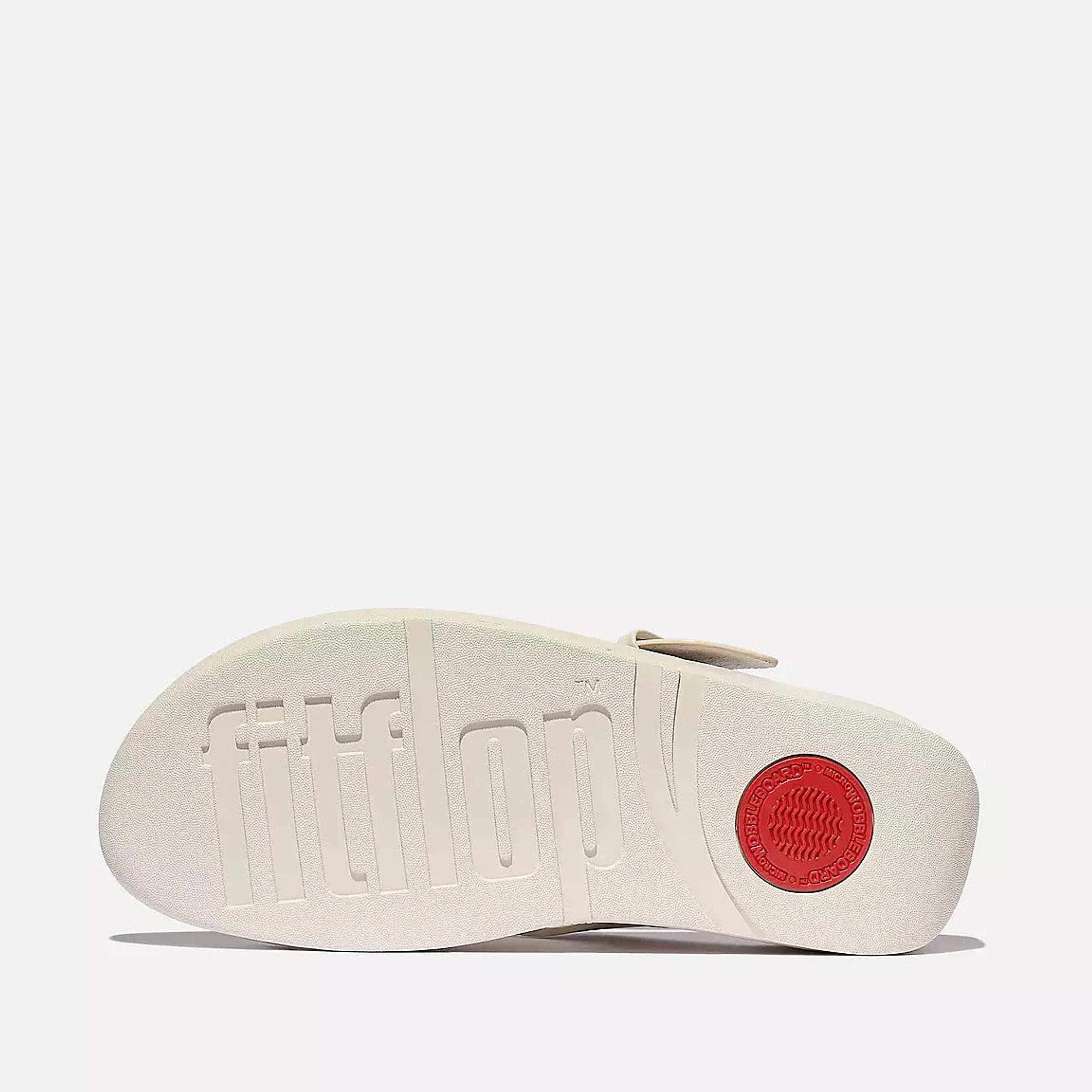 Product image 5 of 6 of FitFlop Women's LULU Resin-Buckle Leather Toe-Post Sandals - Paris Beige