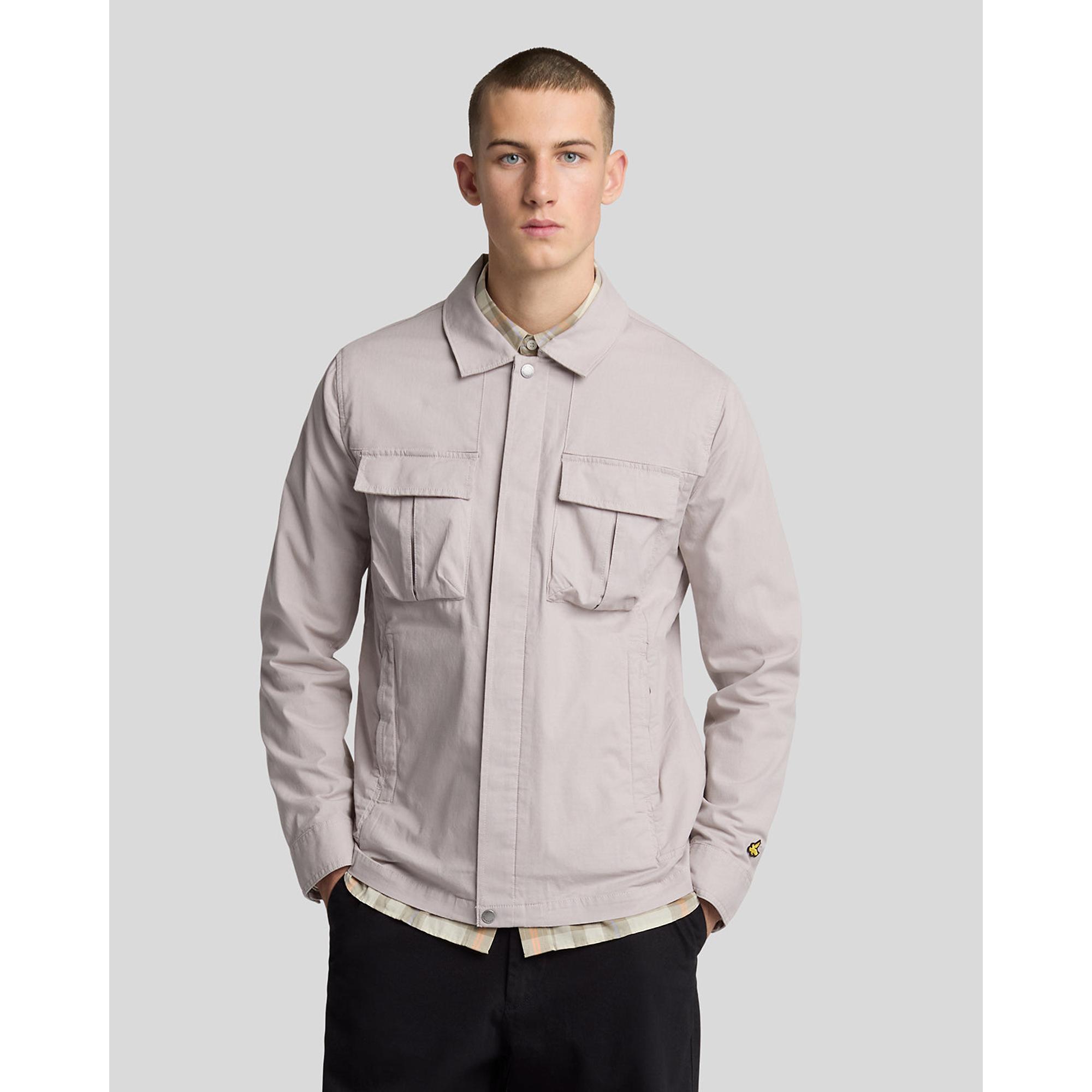 Product image 2 of 5 of Lyle & Scott Men's Ripstop Overshirt - Pale Grey