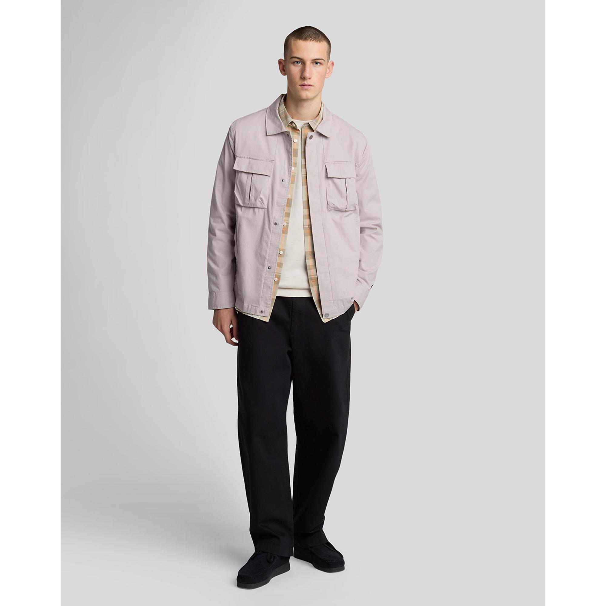 Product image 3 of 5 of Lyle & Scott Men's Ripstop Overshirt - Pale Grey