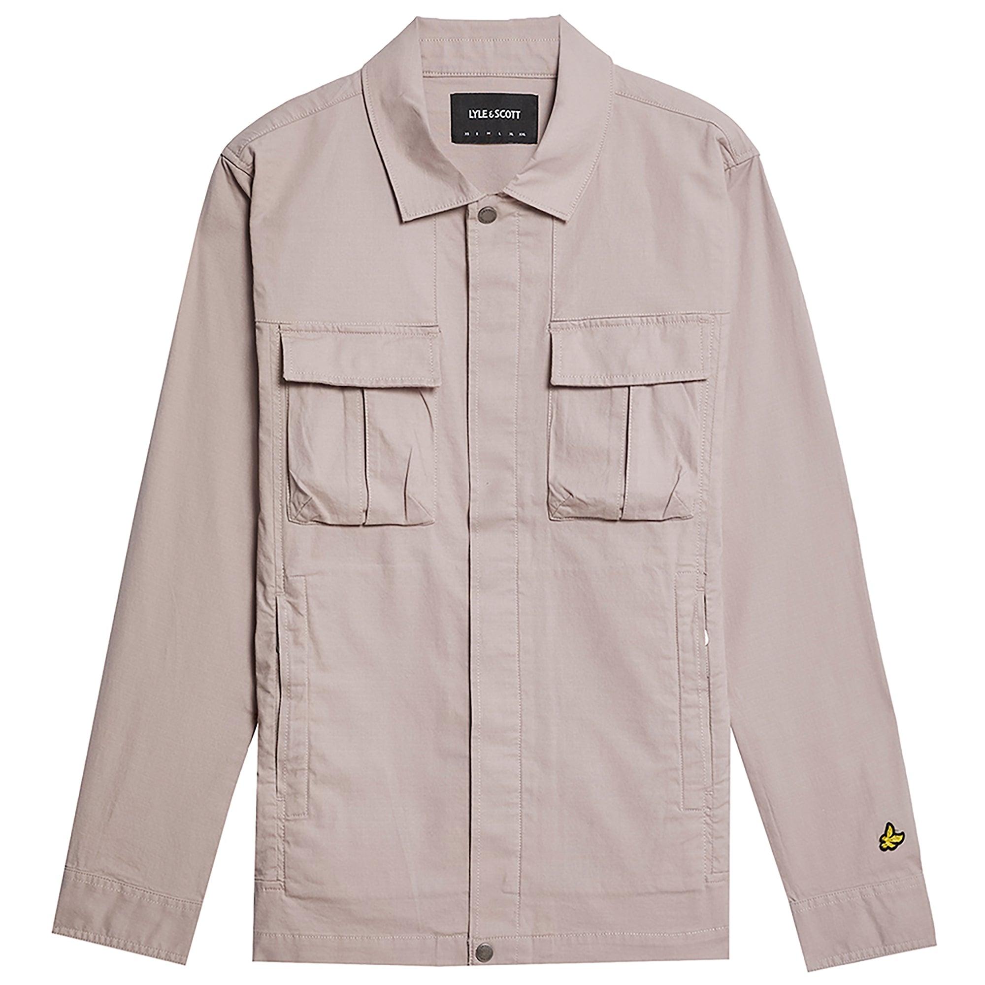 Product image 1 of 5 of Lyle & Scott Men's Ripstop Overshirt - Pale Grey