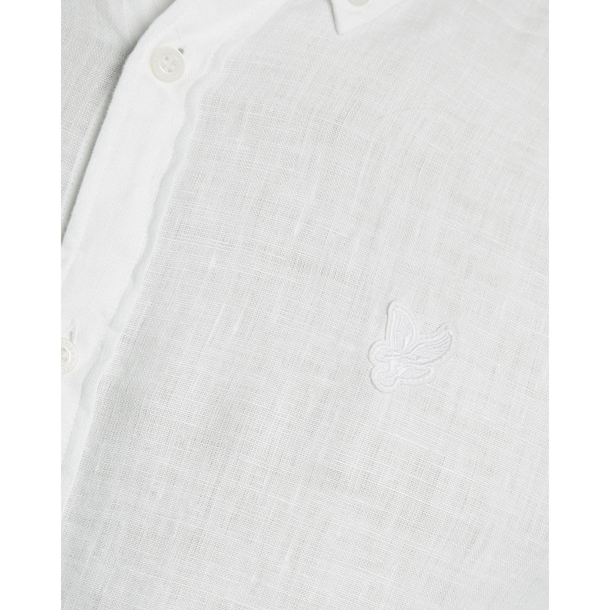 Product image 6 of 6 of Lyle & Scott Men's Long Sleeve Linen Shirt - White