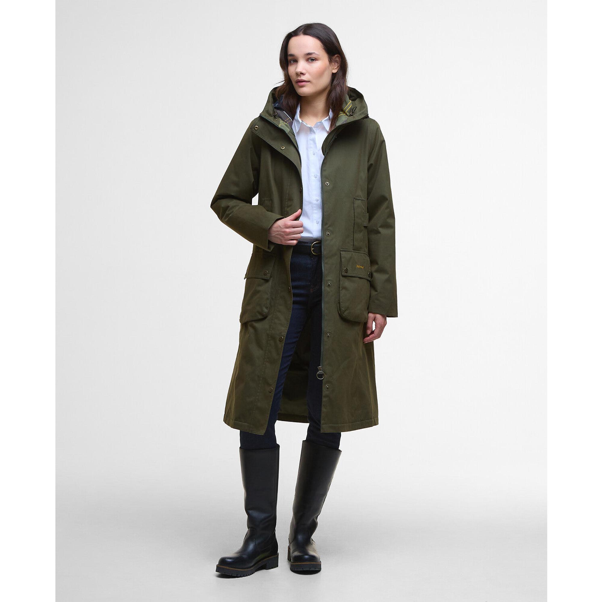 Barbour Women's Bamburgh Waterproof Jacket - Olive/Classic