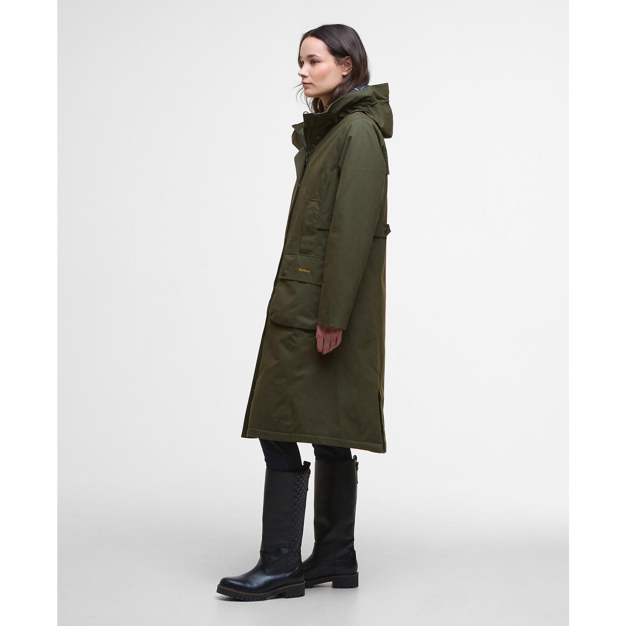 ジャケット・アウター Barbour BAMBURGH UK12 Barbour Women's Bamburgh Waterproof Jacket - Olive/Classic