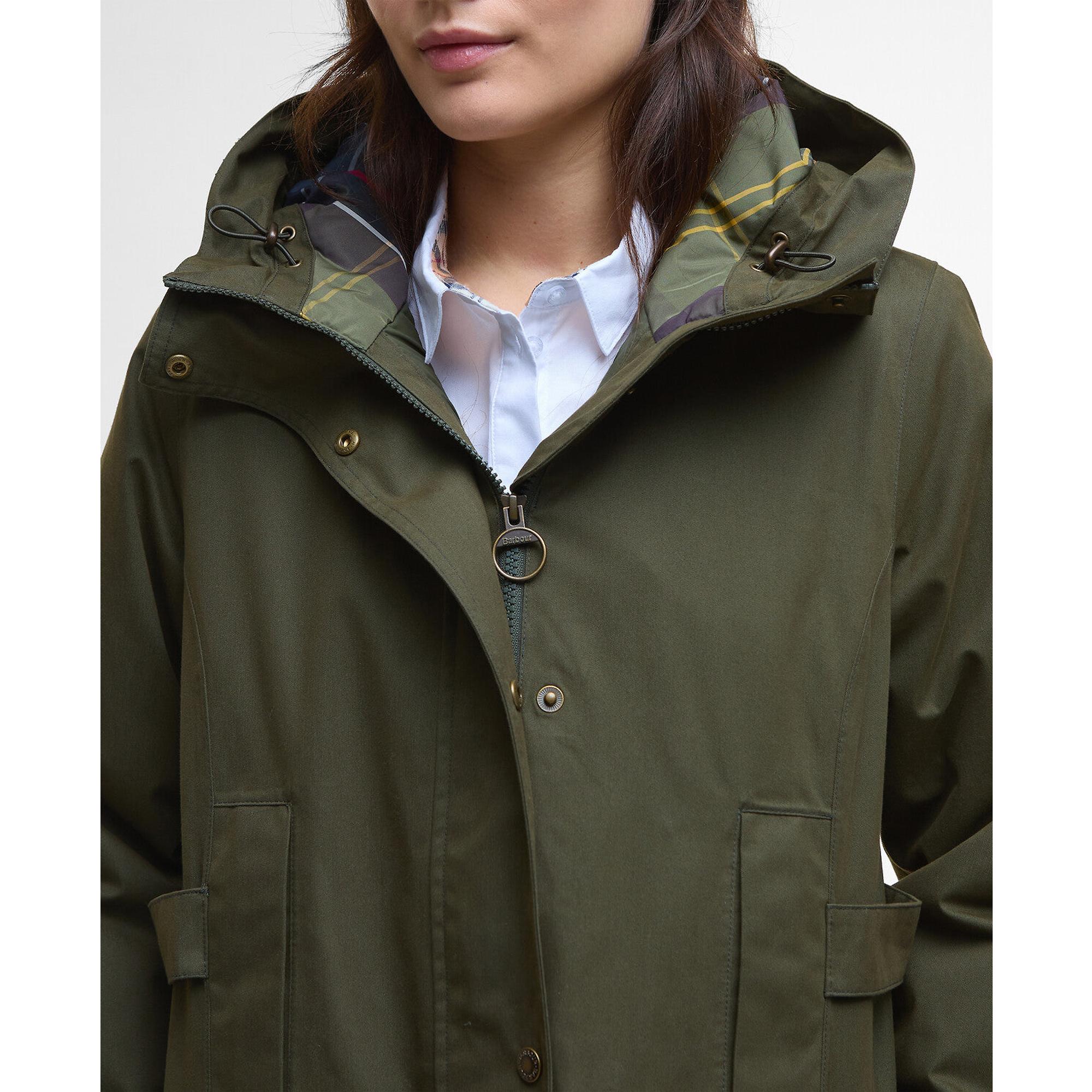 ジャケット・アウター Barbour BAMBURGH UK12 Barbour Women's Bamburgh Waterproof Jacket - Olive/Classic