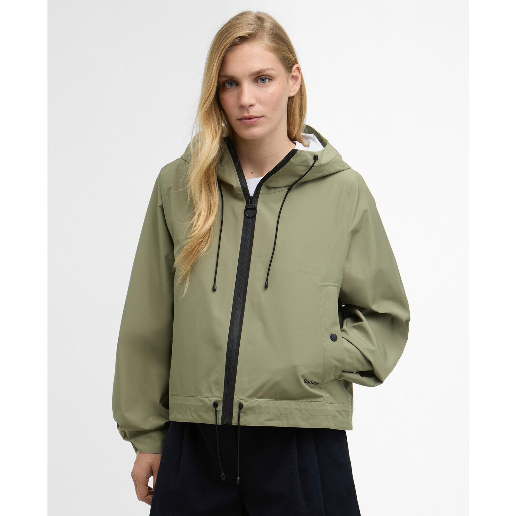 Product image 2 of 8 of Barbour Women's Thorpe Waterproof Jacket - Bleached Olive/Fondant
