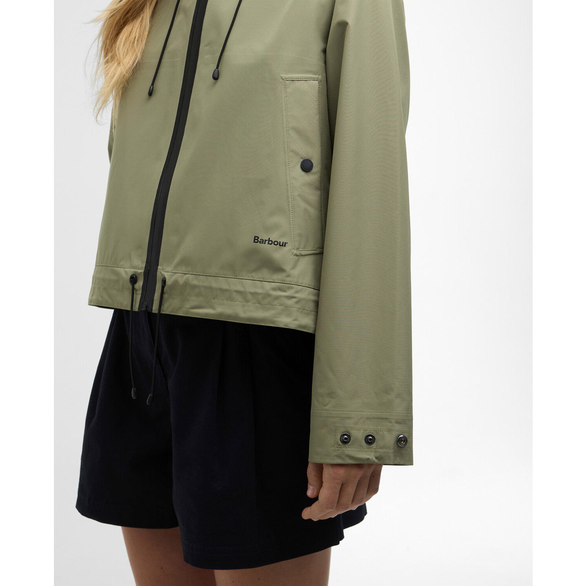 Product image 7 of 8 of Barbour Women's Thorpe Waterproof Jacket - Bleached Olive/Fondant