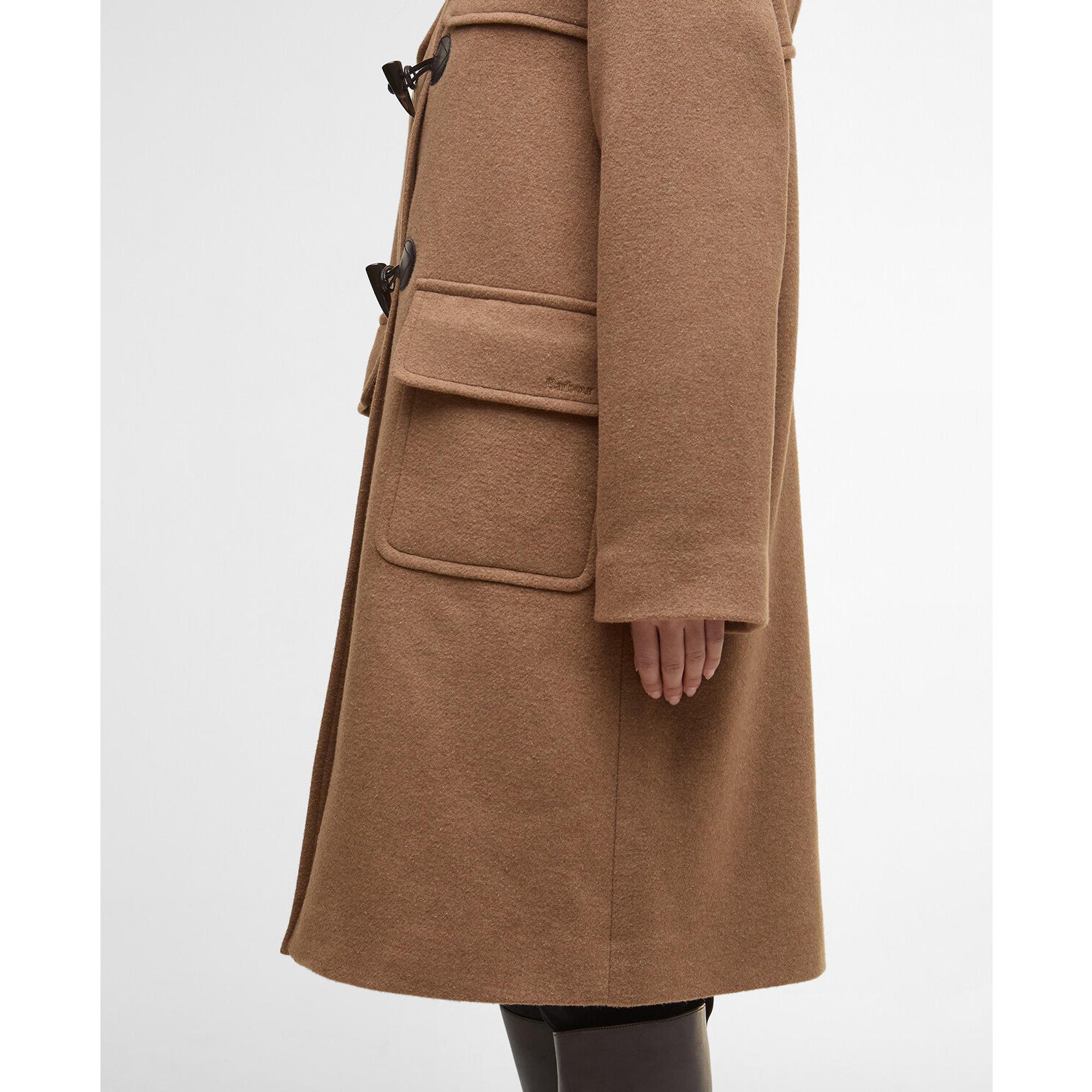 Product image 6 of 7 of Barbour Women's Melody Wool Duffle Coat - Camel/Hessian Tartan