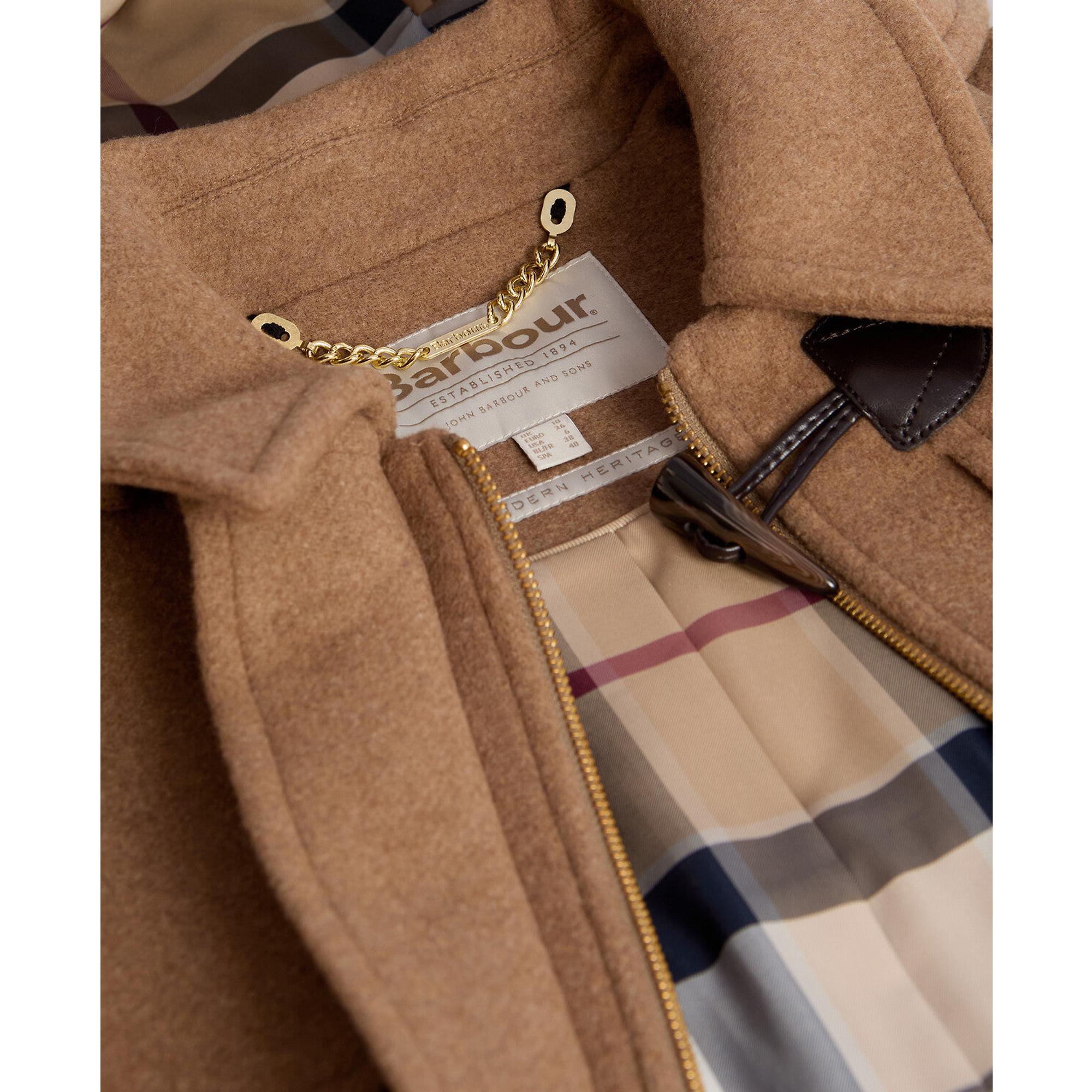 Product image 7 of 7 of Barbour Women's Melody Wool Duffle Coat - Camel/Hessian Tartan