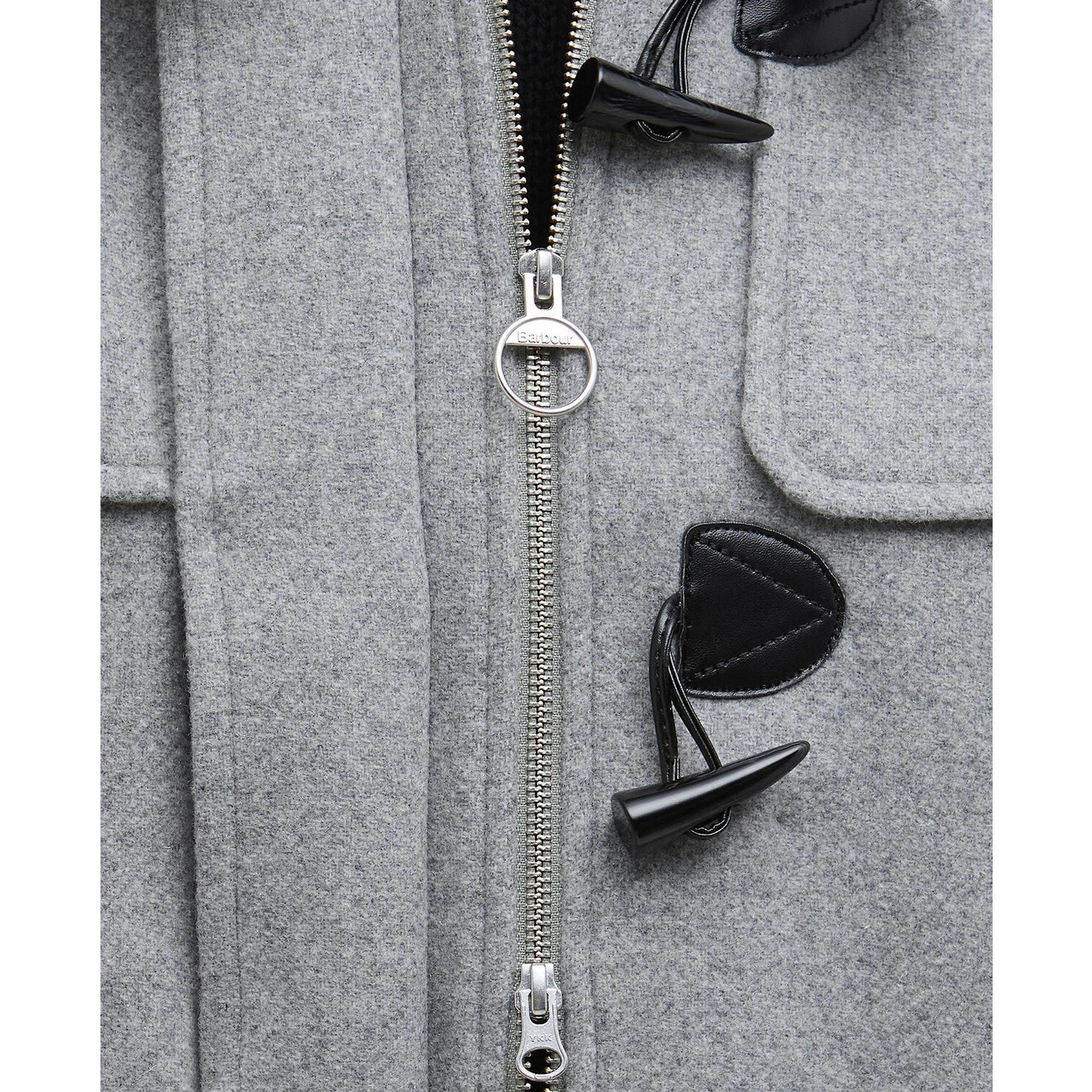 Product image 7 of 8 of Barbour Women's Melody Wool Duffle Coat - Light Grey Marl/Onyx Tartan