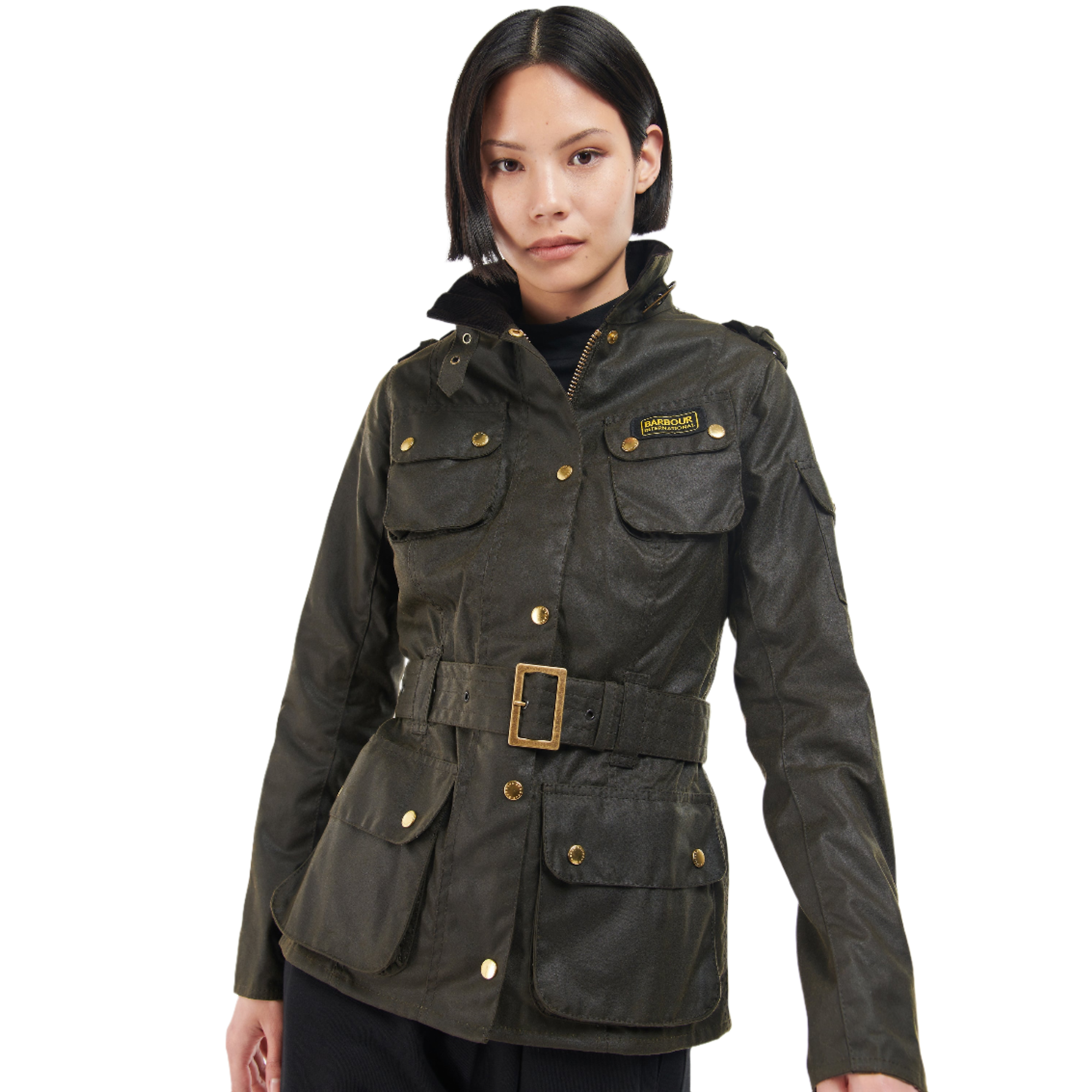 Product image 3 of 13 of Barbour International Women's International Wax Jacket - Olive
