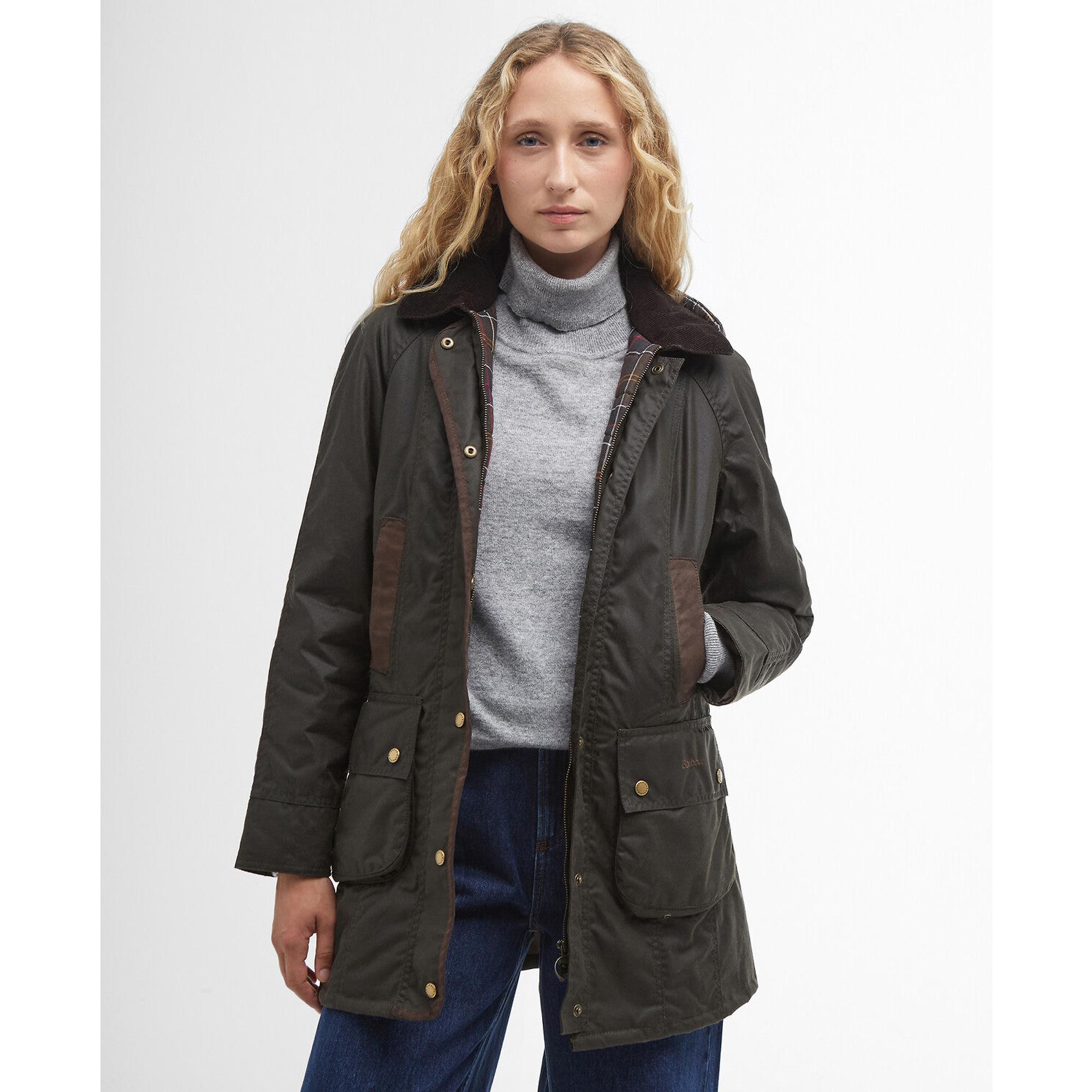 Product image 2 of 11 of Barbour Women's Bower Wax Jacket - Olive/Classic
