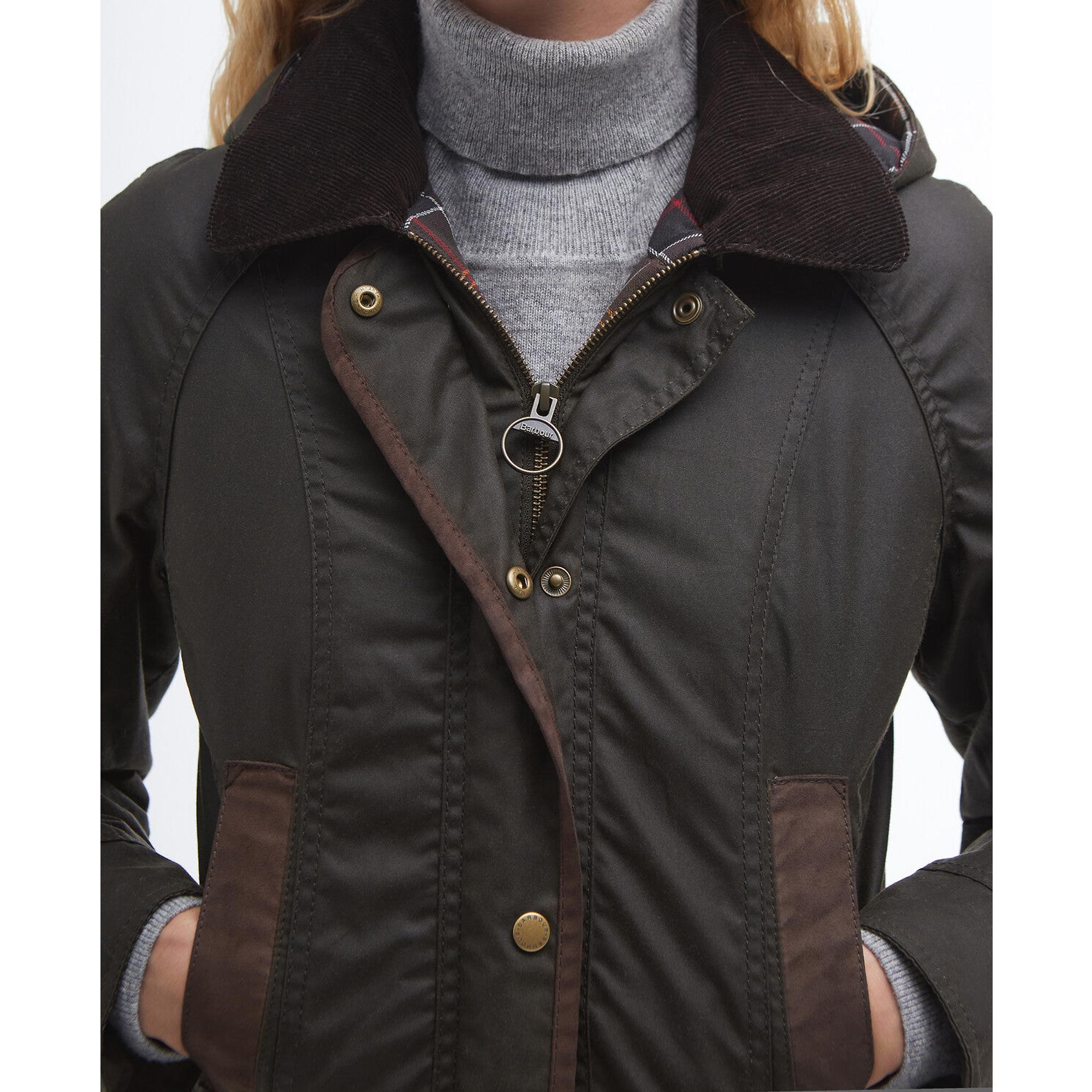 Product image 6 of 11 of Barbour Women's Bower Wax Jacket - Olive/Classic